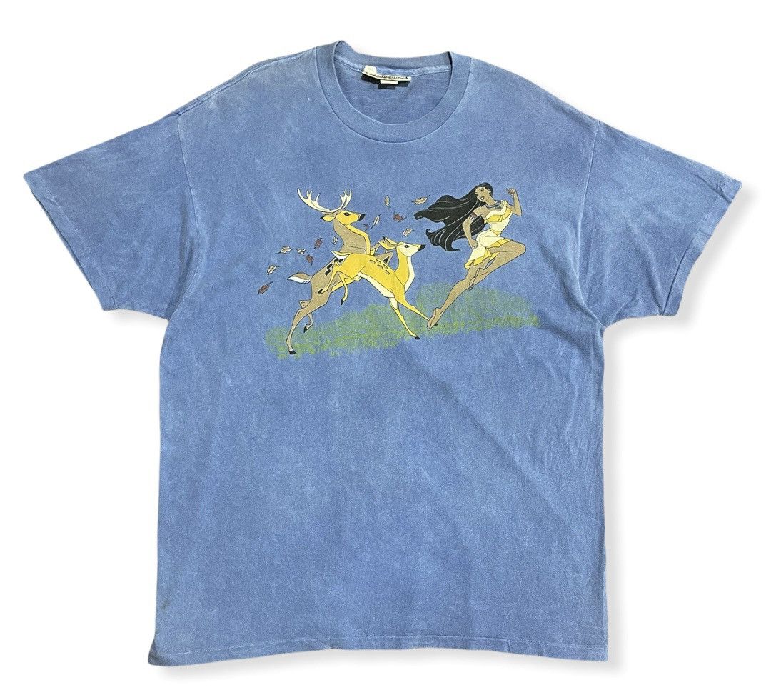 Cartoon Network Vintage 90s Pocahontas Made In USA Single Stitch Tee Size US XL / EU 56 / 4 - 1 Thumbnail