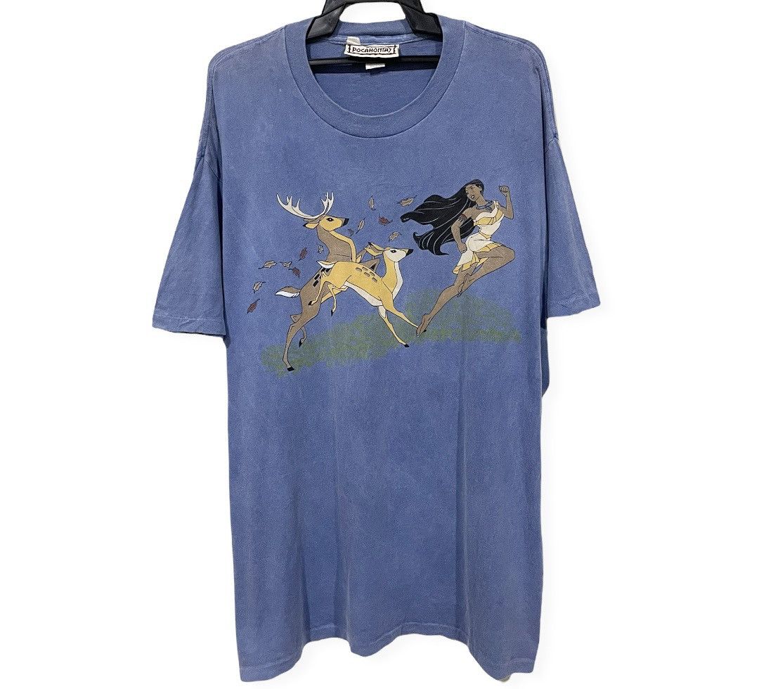 Cartoon Network Vintage 90s Pocahontas Made In USA Single Stitch Tee Size US XL / EU 56 / 4 - 2 Thumbnail