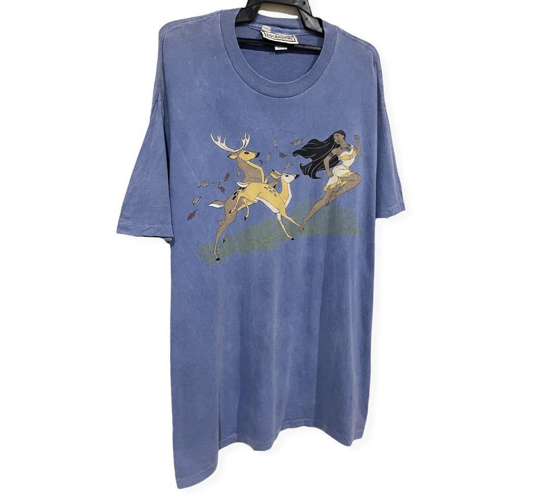 Cartoon Network Vintage 90s Pocahontas Made In USA Single Stitch Tee Size US XL / EU 56 / 4 - 3 Thumbnail