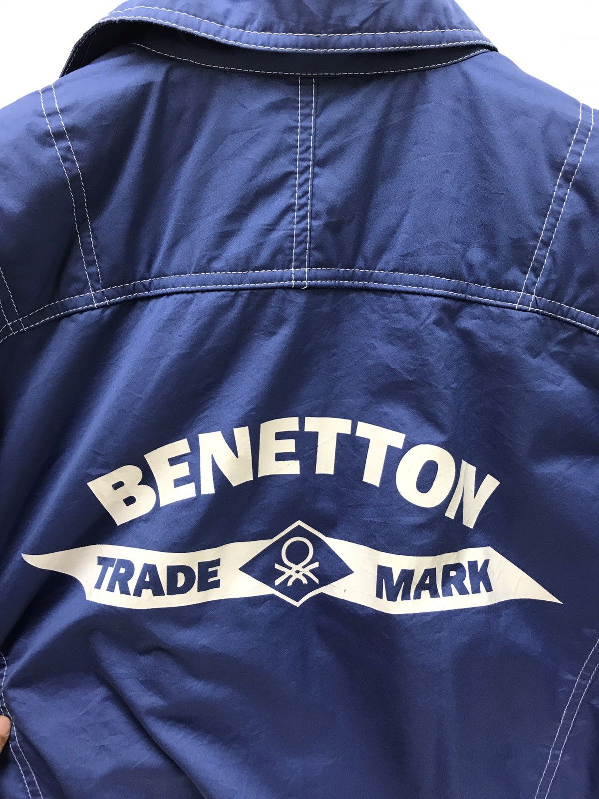 Benetton Benetton Vtg 90s Bomber Flight Jacket Spell Out Logo 6🟩1 Size US M / EU 48-50 / 2 - 2 Thumbnail