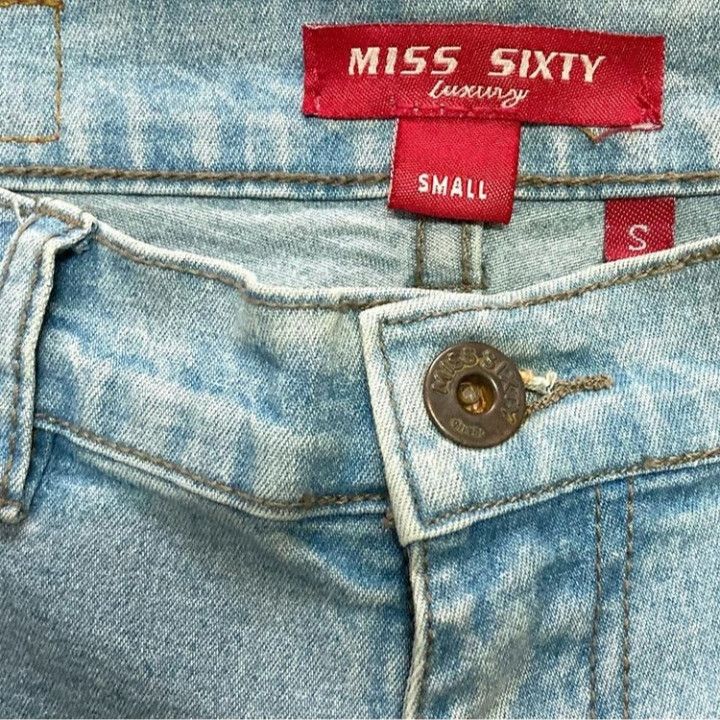 Vintage Vintage Miss Sixty Low-Rise Stretch Flared Jeans Size 30" / US 8 / IT 44 - 2 Thumbnail