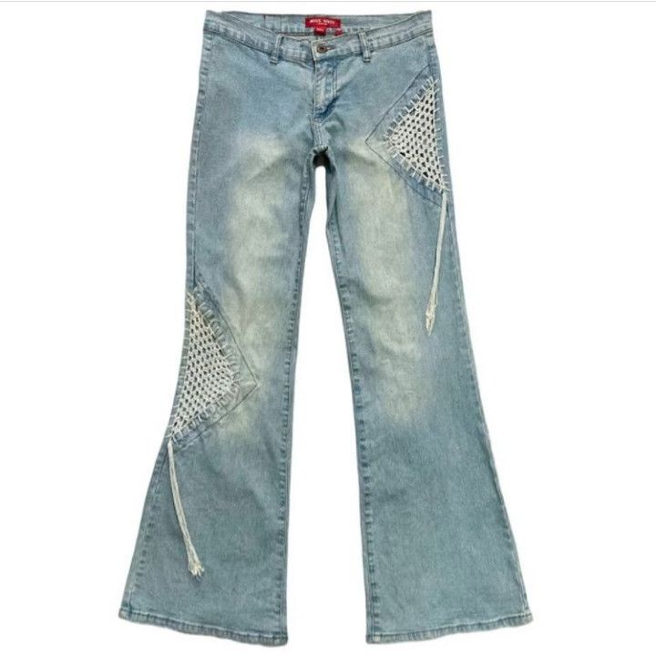Vintage Vintage Miss Sixty Low-Rise Stretch Flared Jeans Size 30" / US 8 / IT 44 - 1 Thumbnail