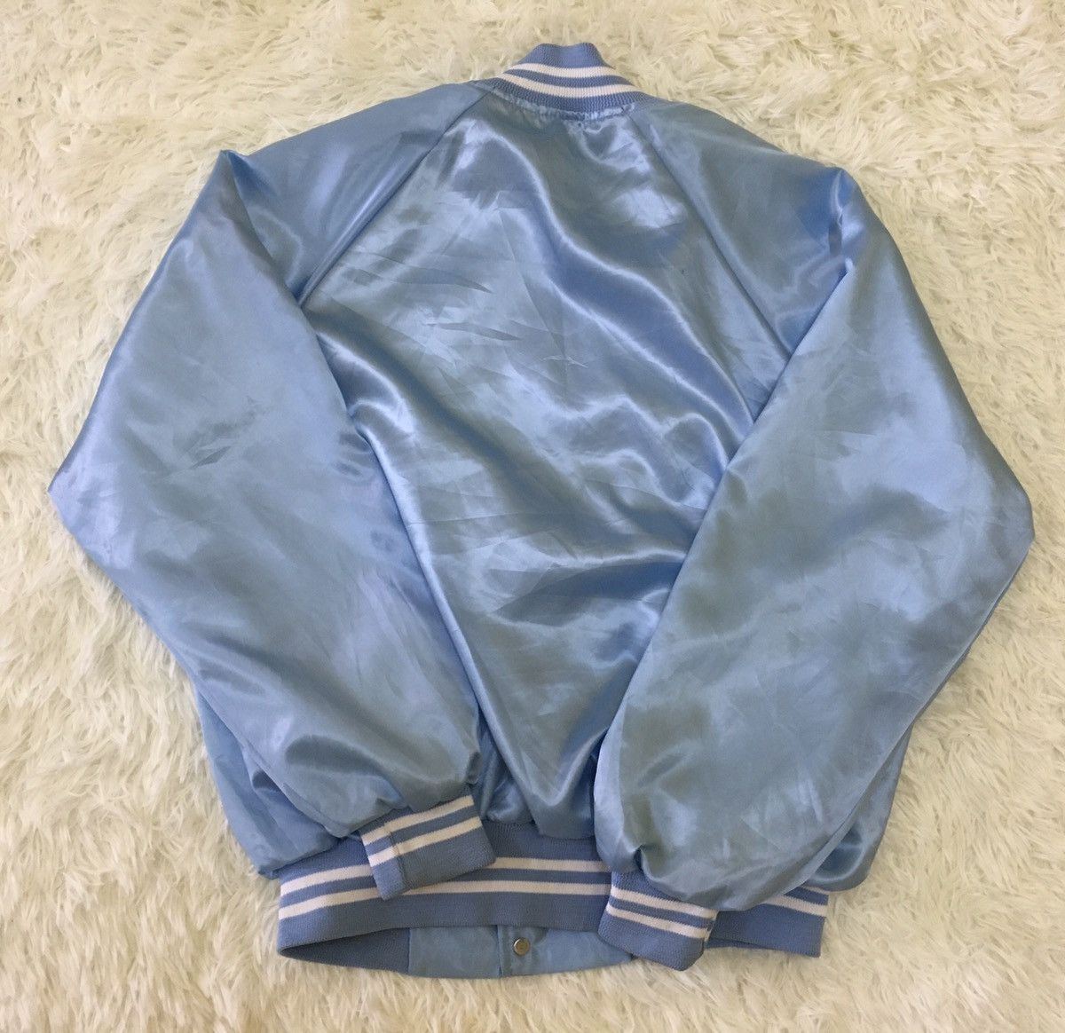 Auburn Sportswear × Vintage Vintage Satin Bomber Jacket Size US L / EU 52-54 / 3 - 2 Thumbnail
