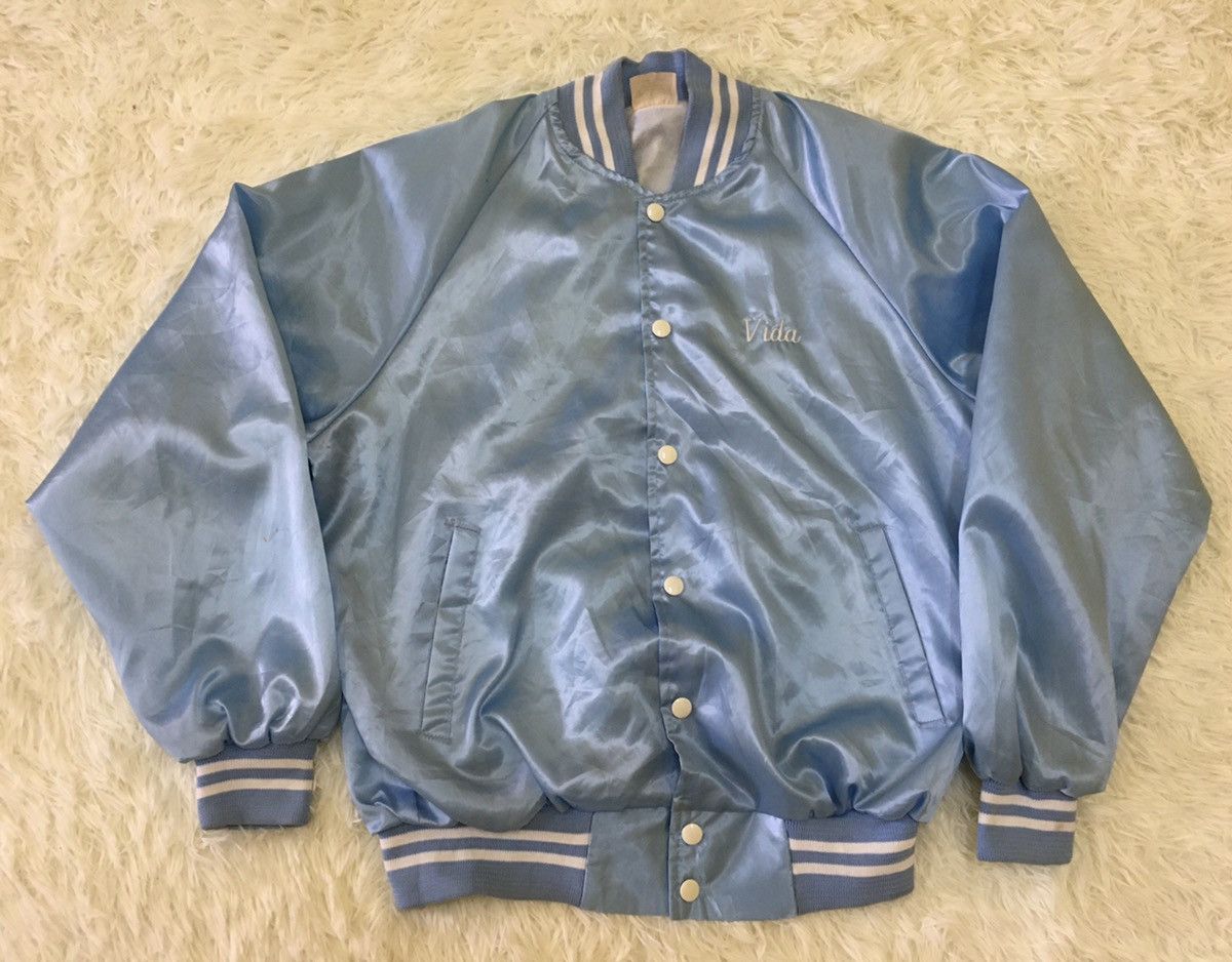 Auburn Sportswear × Vintage Vintage Satin Bomber Jacket Size US L / EU 52-54 / 3 - 3 Thumbnail