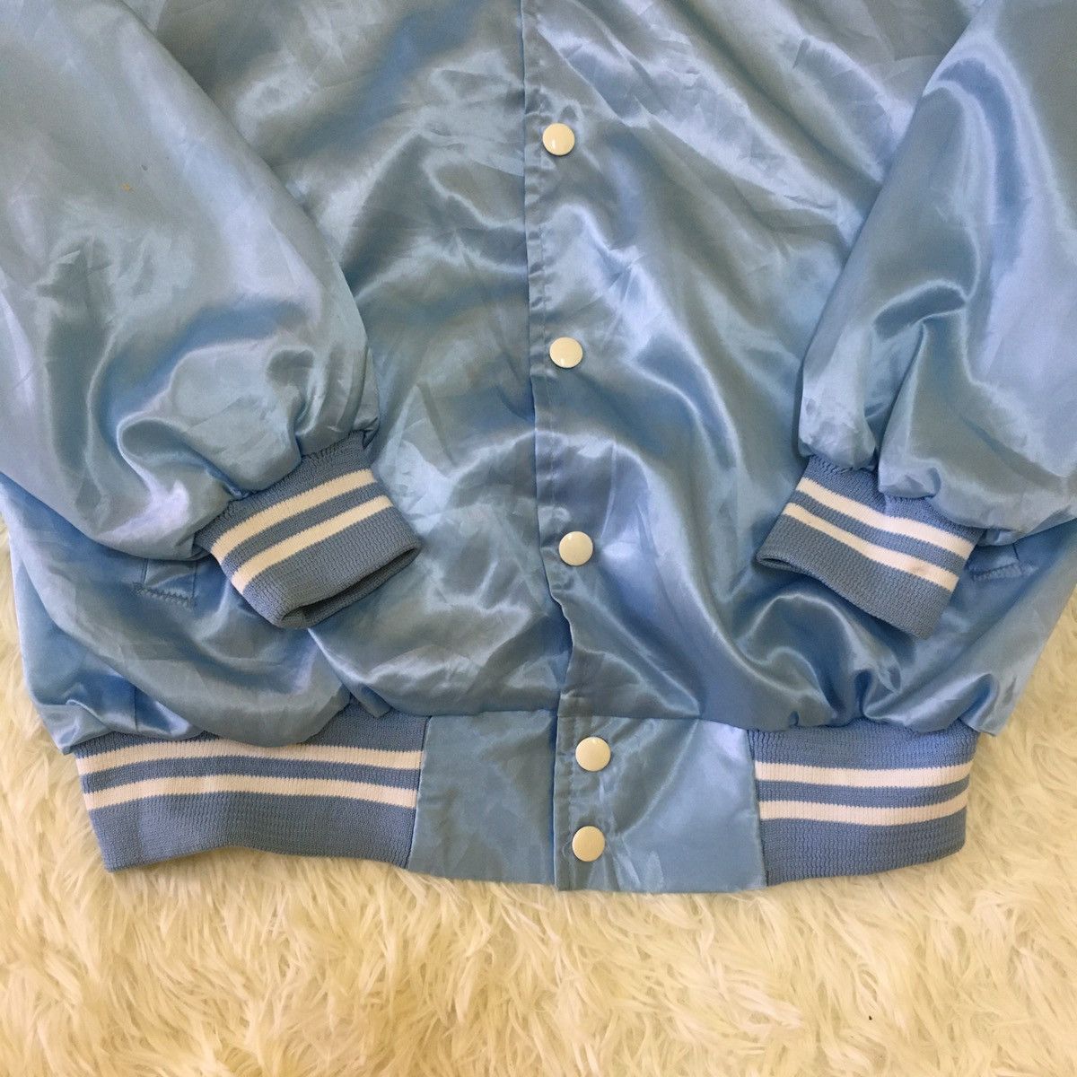 Auburn Sportswear × Vintage Vintage Satin Bomber Jacket Size US L / EU 52-54 / 3 - 4 Thumbnail
