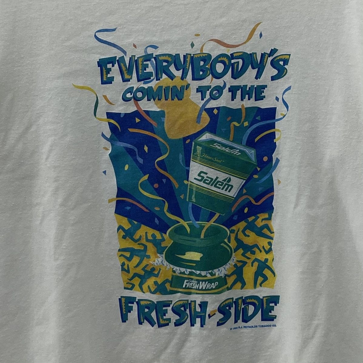 Salem Sportswear Vintage 90s Salem Fresh Wrap T Everybodys Comin To The Salem Size US XL / EU 56 / 4 - 2 Thumbnail