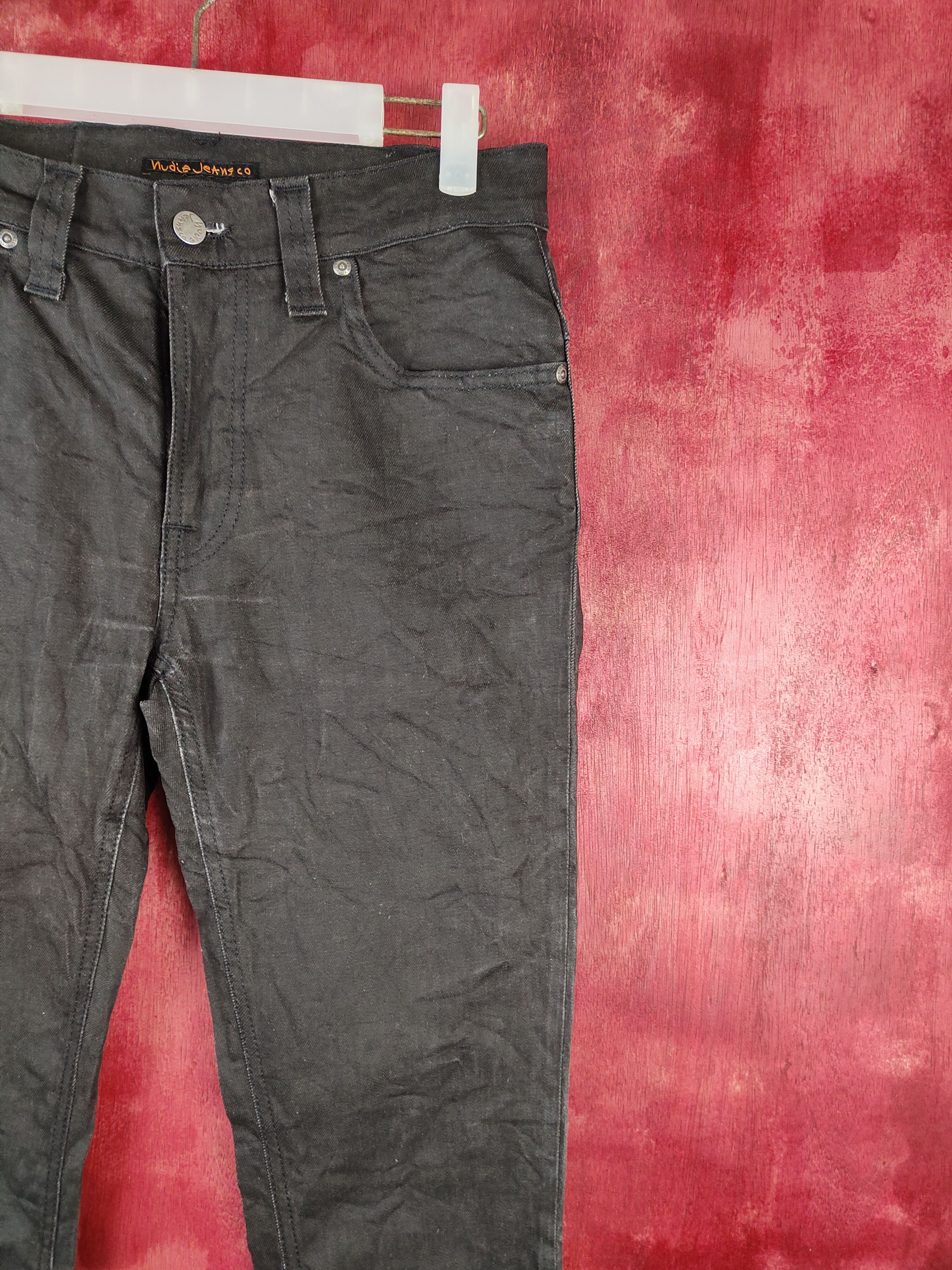 Nudie Jeans DL Nudie Jeans Co Black plain distressed ripped Jeans #S661 Size US 30 / EU 46 - 5 Thumbnail