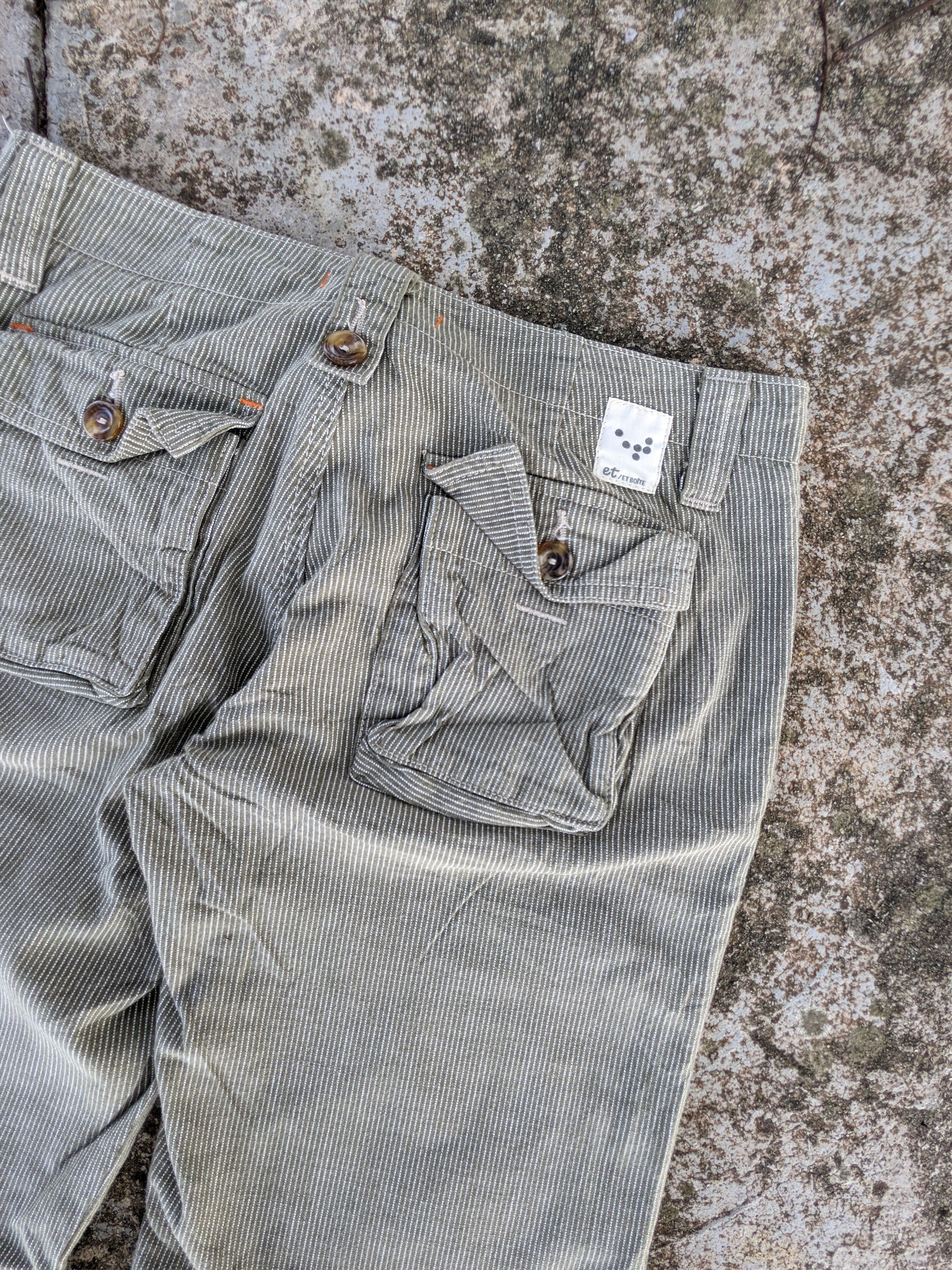 Japanese Brand Vintage ET BOITE Hickory Bootcut Pants Size US 29 - 6 Thumbnail