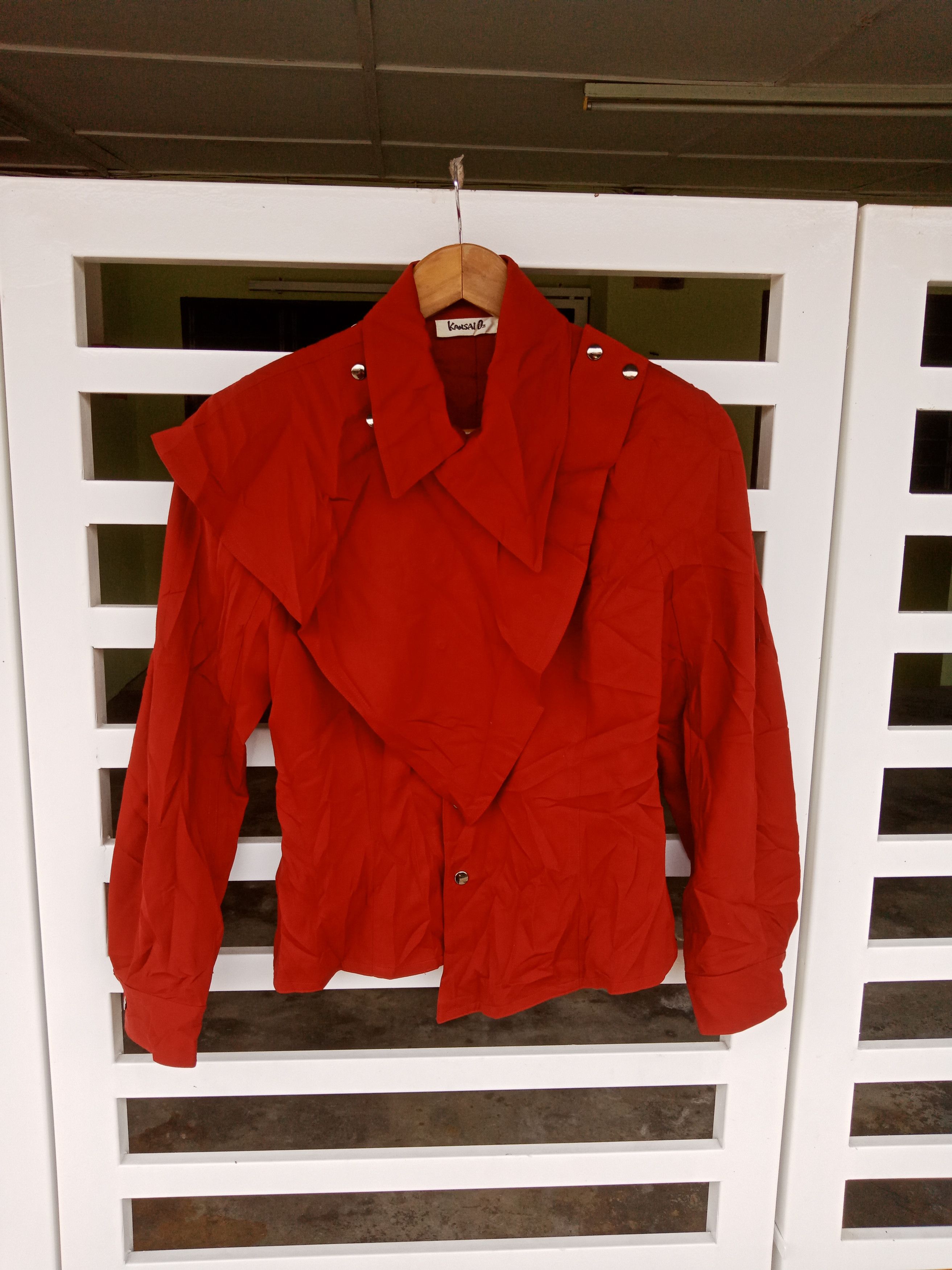 image of Kansai Yamamoto x Kansai Yamamoto Kbs Kansai O2 Red Light Buttons Jackets, Women's (Size Small)