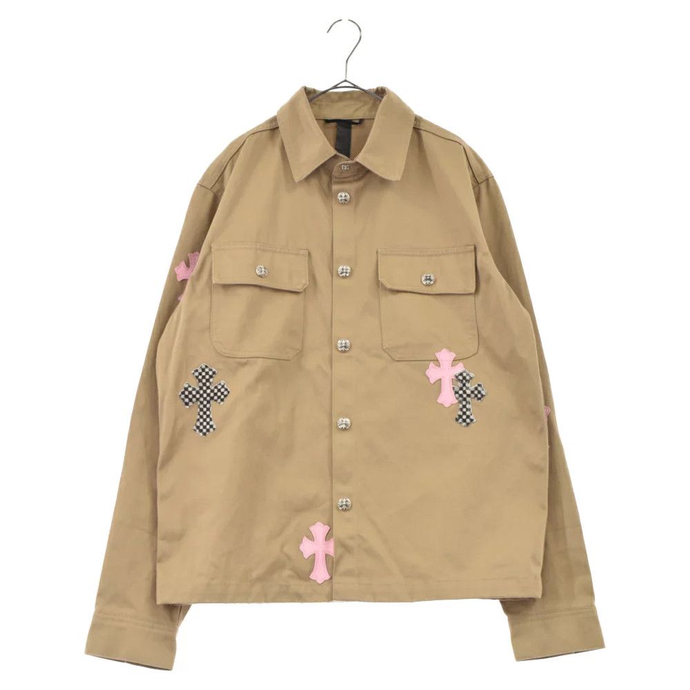 image of Chrome Hearts Work Dog Crosspatch Jacket in Beige, Men's (Size Medium)