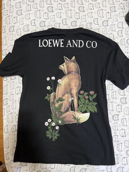 loewe fox t shirt