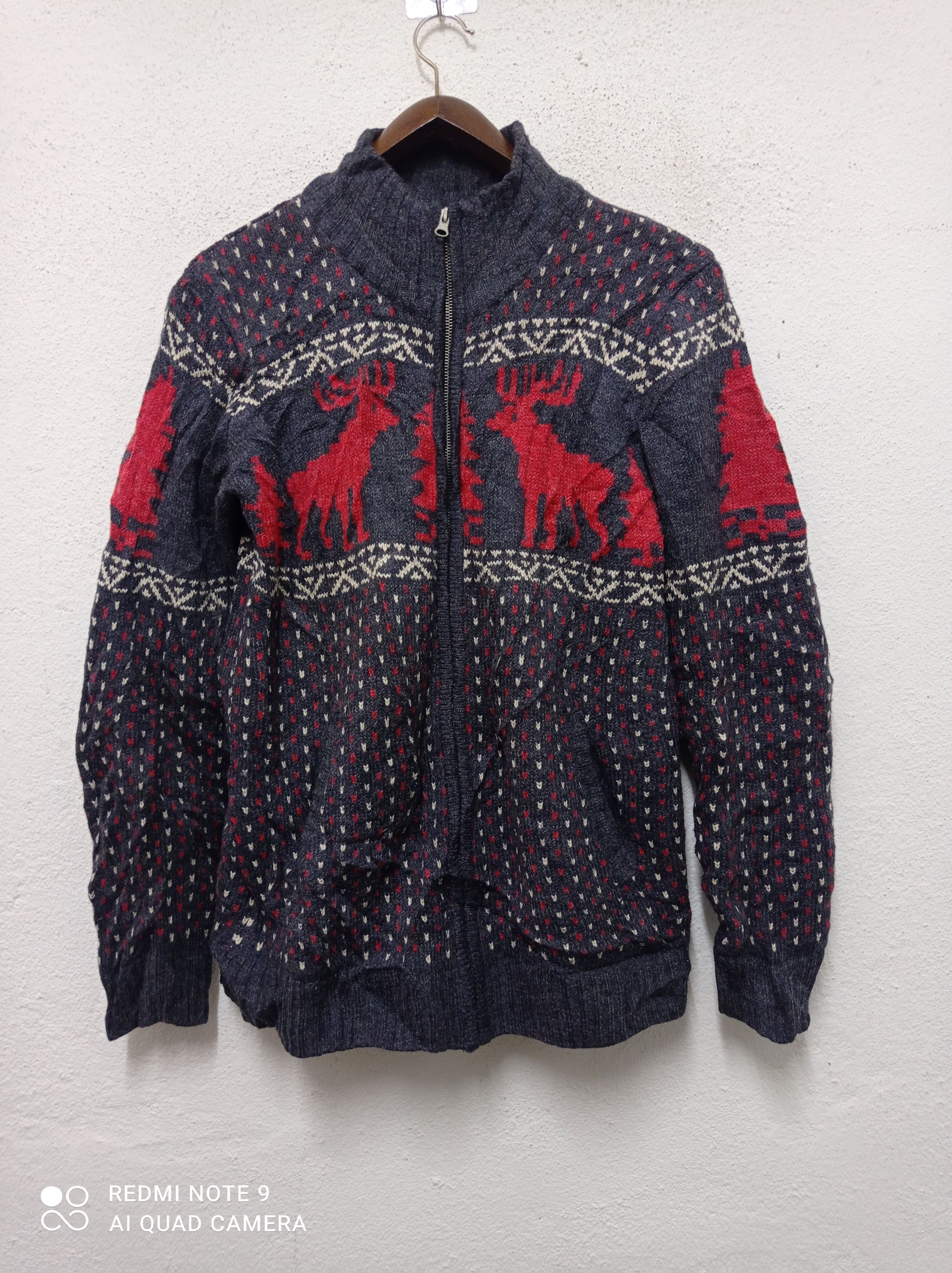 Vintage Japanese Brand Anti Ballistic deer pattern knitwear