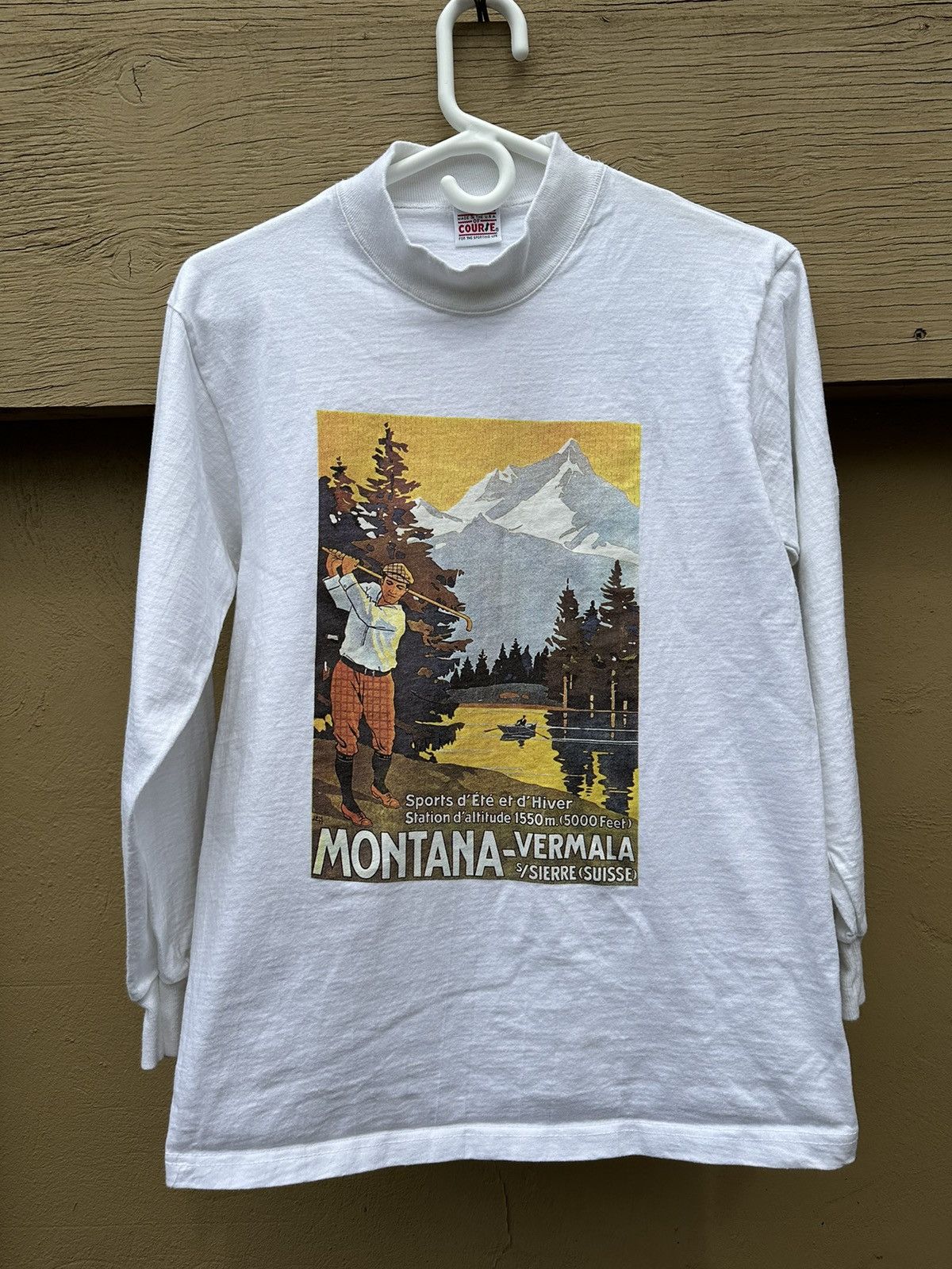 Vintage Vntage 90s Mountain Printed Art Swiss Ski Sweatshirt Y2K Size US M / EU 48-50 / 2 - 1 Thumbnail
