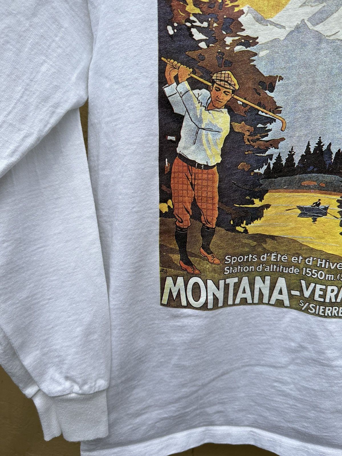 Vintage Vntage 90s Mountain Printed Art Swiss Ski Sweatshirt Y2K Size US M / EU 48-50 / 2 - 5 Thumbnail