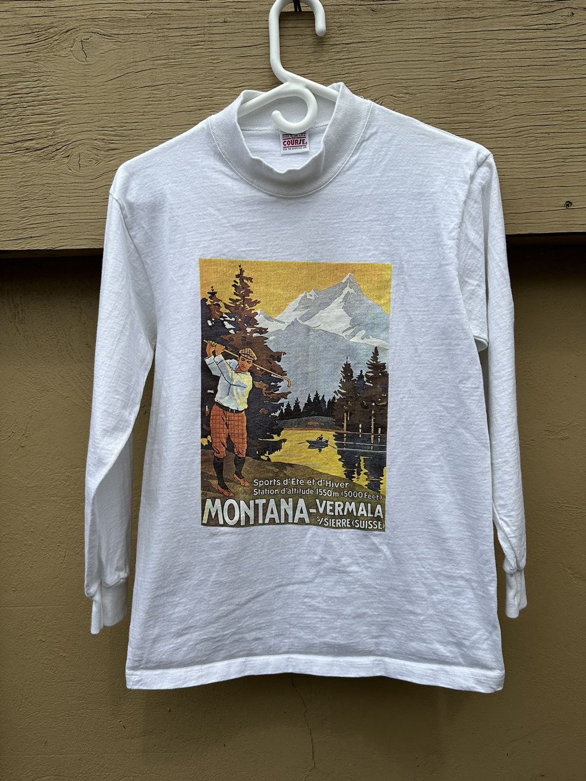 Vintage Vntage 90s Mountain Printed Art Swiss Ski Sweatshirt Y2K Size US M / EU 48-50 / 2 - 2 Thumbnail
