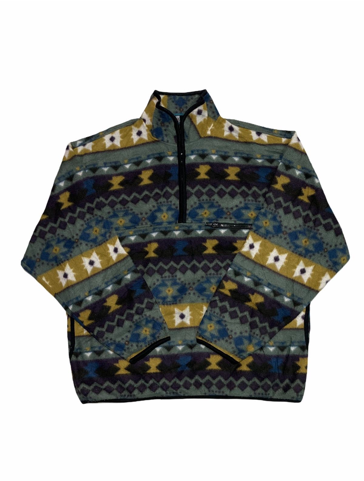 Japanese Brand MULTICOLOUR HALF ZIPPER NATIVE NAVAJO Size US L / EU 52-54 / 3 - 1 Thumbnail