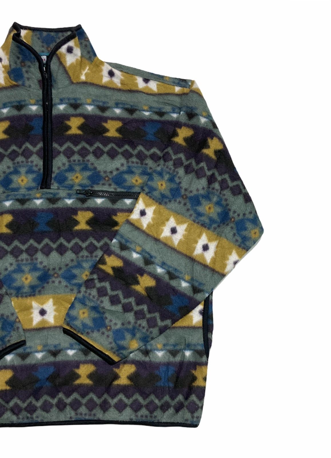 Japanese Brand MULTICOLOUR HALF ZIPPER NATIVE NAVAJO Size US L / EU 52-54 / 3 - 3 Thumbnail