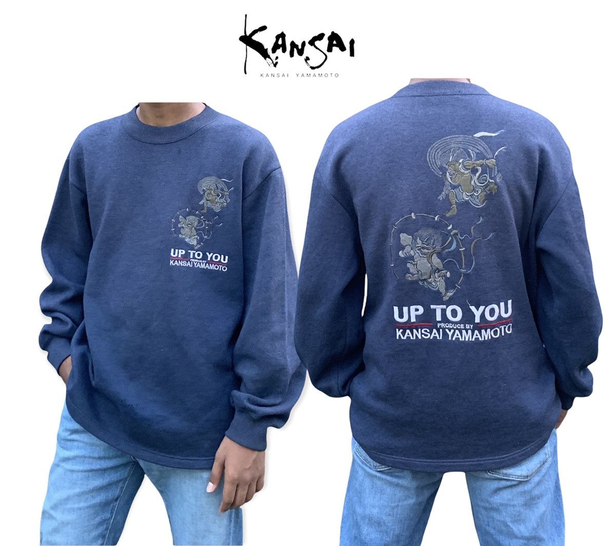 Vintage 🐉Vintage Faded Kansai Yamamoto Up To You Baggy Crewneck Size US L / EU 52-54 / 3 - 2 Thumbnail