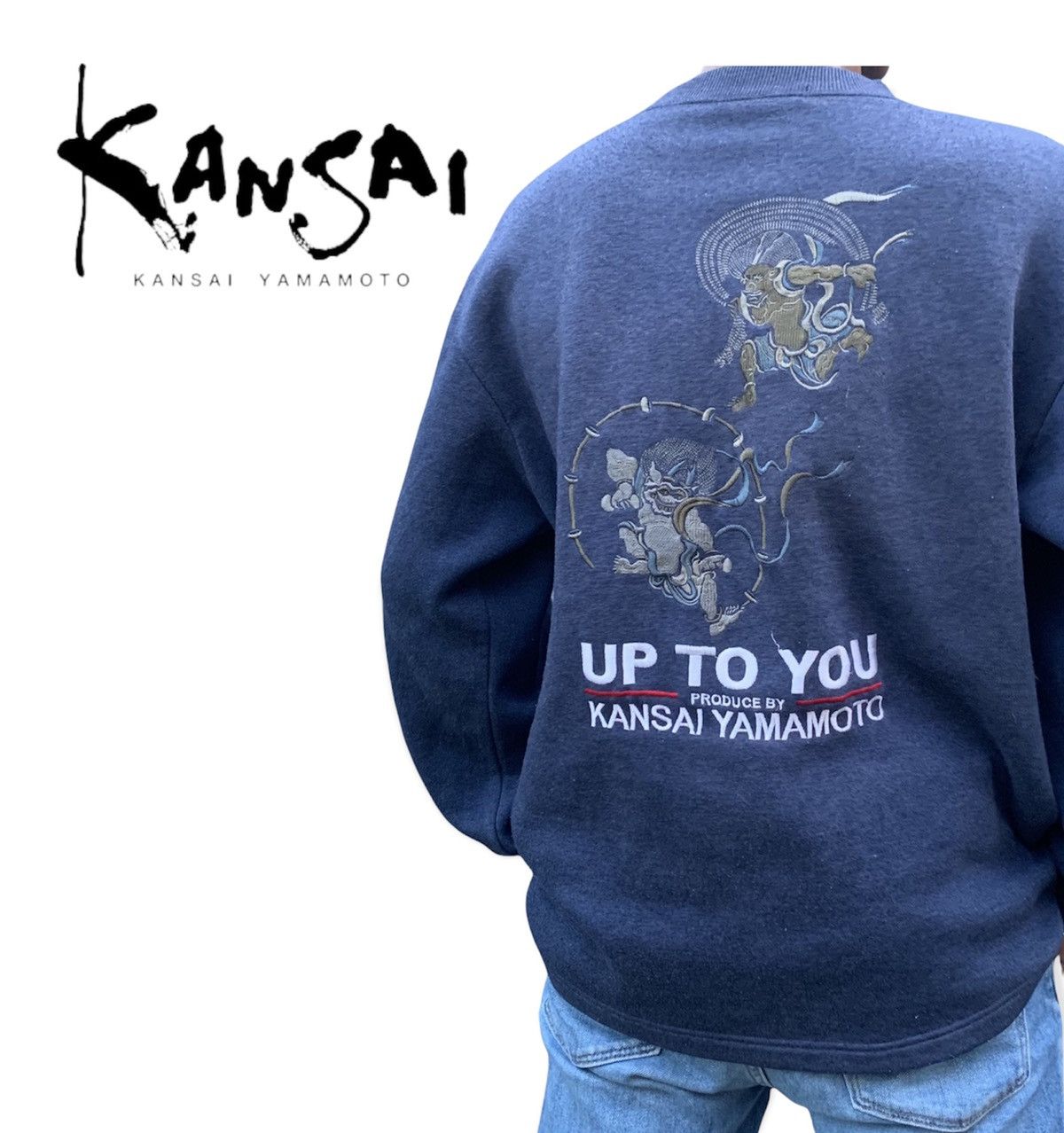 Vintage 🐉Vintage Faded Kansai Yamamoto Up To You Baggy Crewneck Size US L / EU 52-54 / 3 - 1 Thumbnail