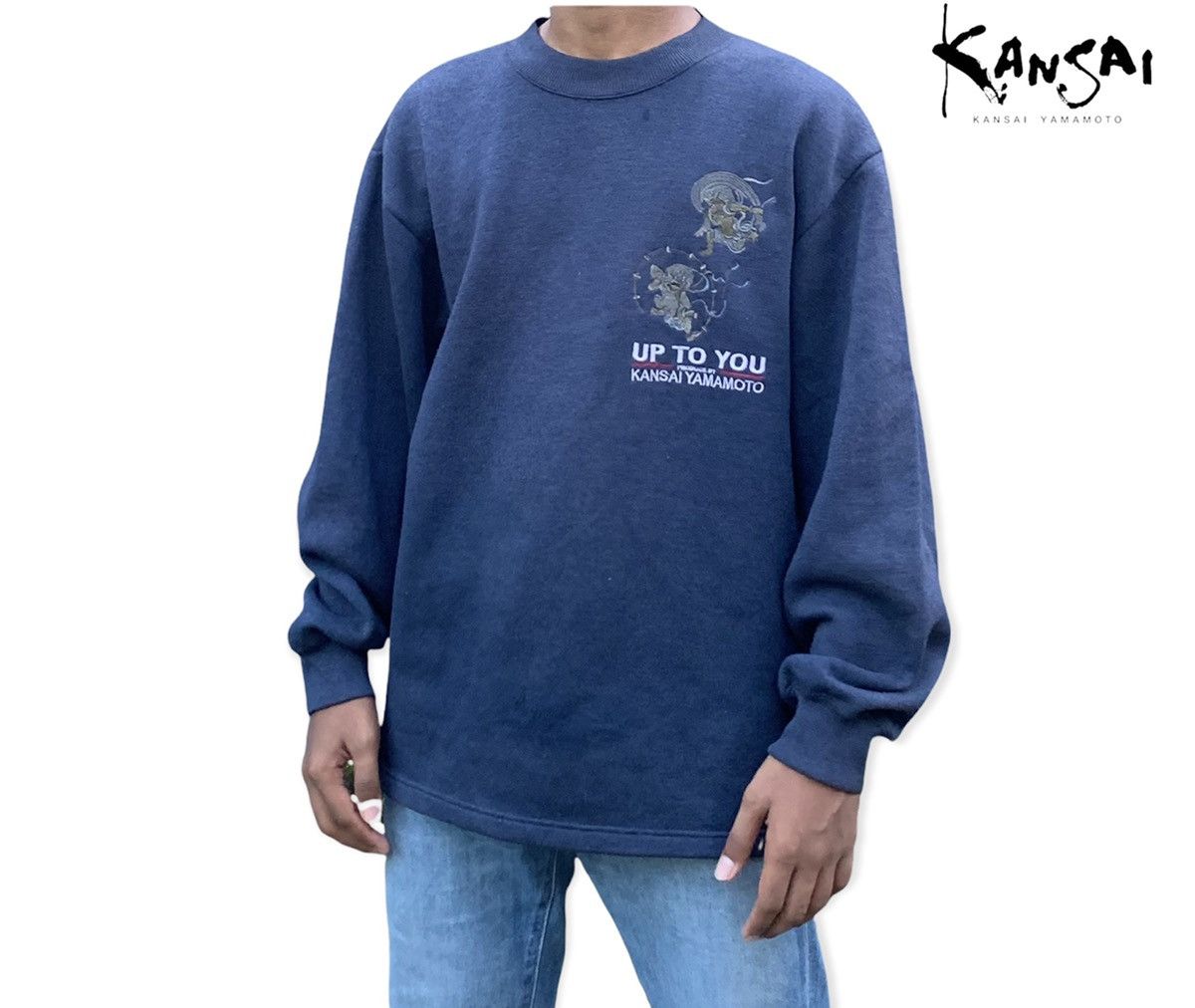 Vintage 🐉Vintage Faded Kansai Yamamoto Up To You Baggy Crewneck Size US L / EU 52-54 / 3 - 3 Thumbnail