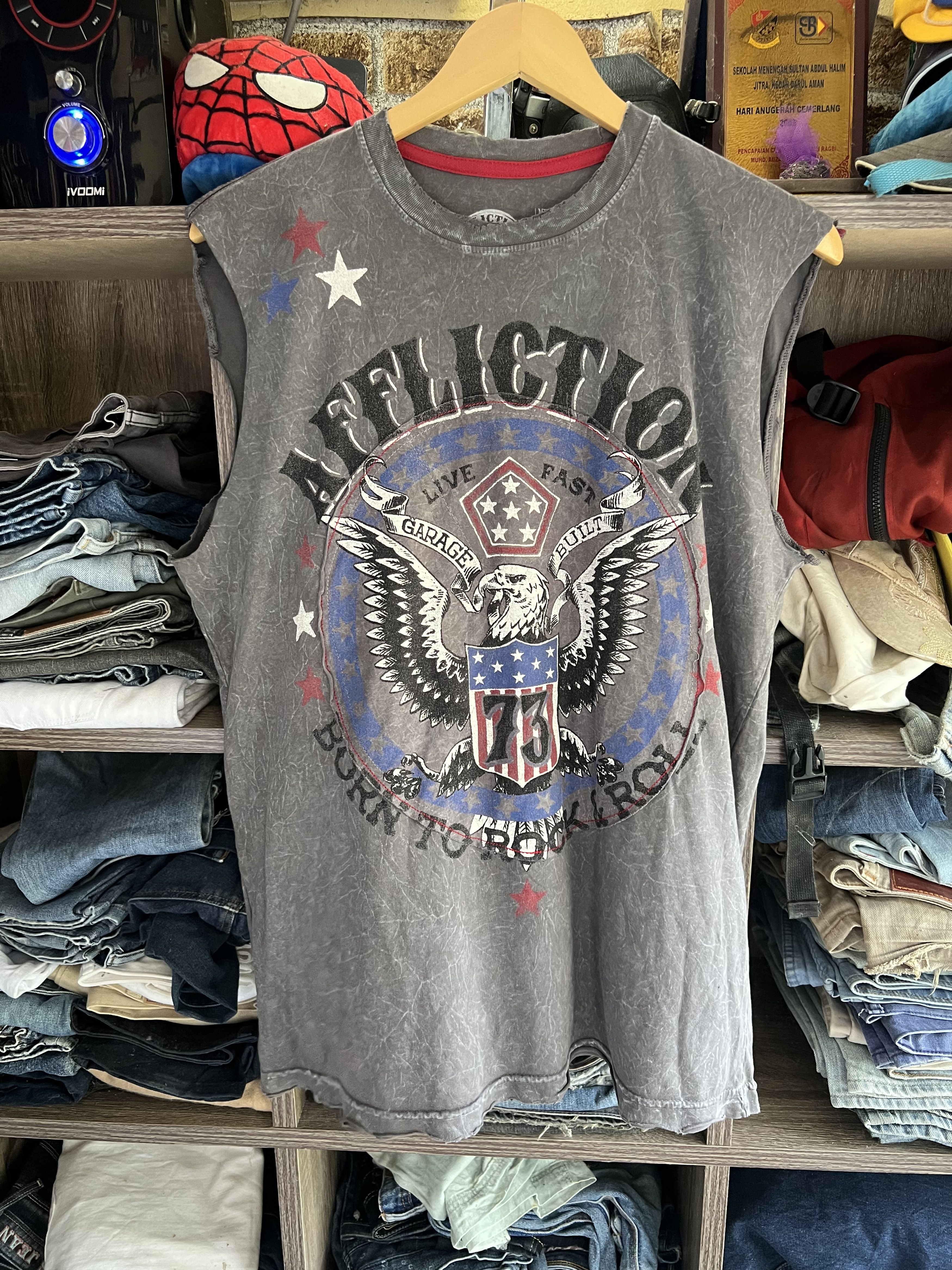 Affliction 🔥Rare Affliction Born To Rock n Roll Sleeveless Size US M / EU 48-50 / 2 - 12 Thumbnail