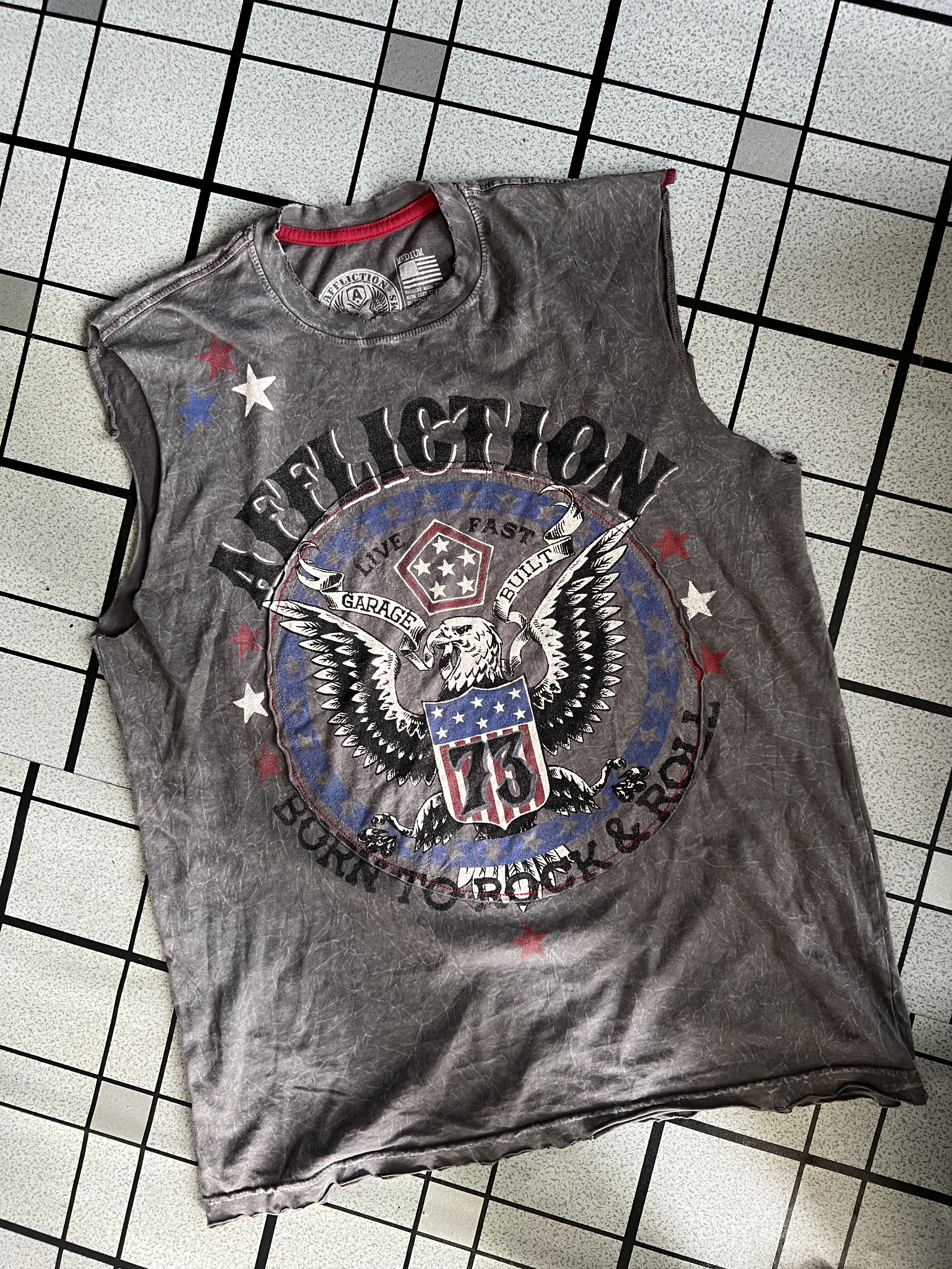 Affliction 🔥Rare Affliction Born To Rock n Roll Sleeveless Size US M / EU 48-50 / 2 - 1 Thumbnail
