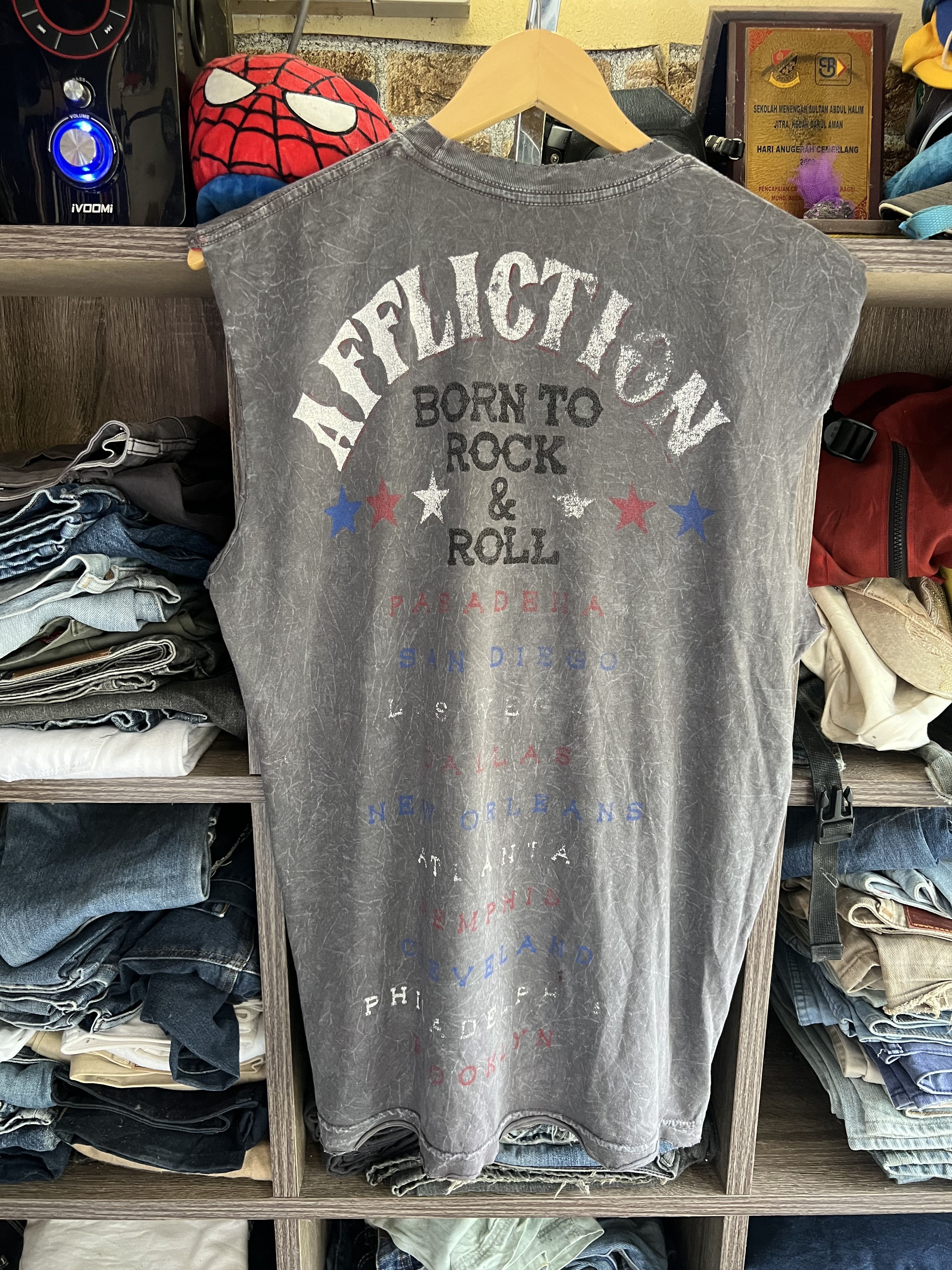 Affliction 🔥Rare Affliction Born To Rock n Roll Sleeveless Size US M / EU 48-50 / 2 - 2 Thumbnail