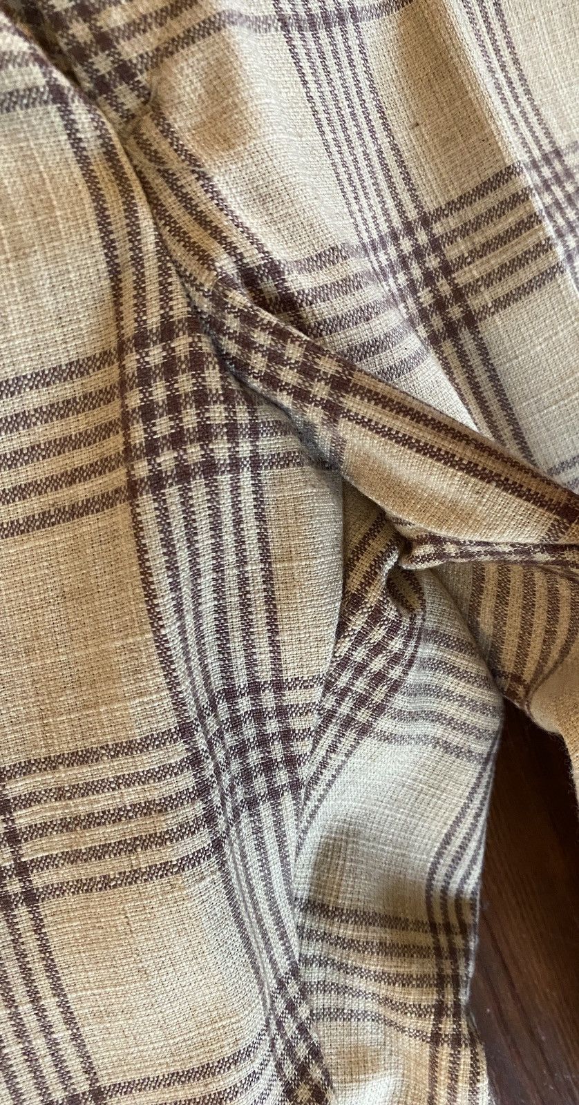 Wrangler Vintage 70’s Wrangler Beige & Brown Plaid Flare Pants 37x33 Size US 37 - 6 Thumbnail