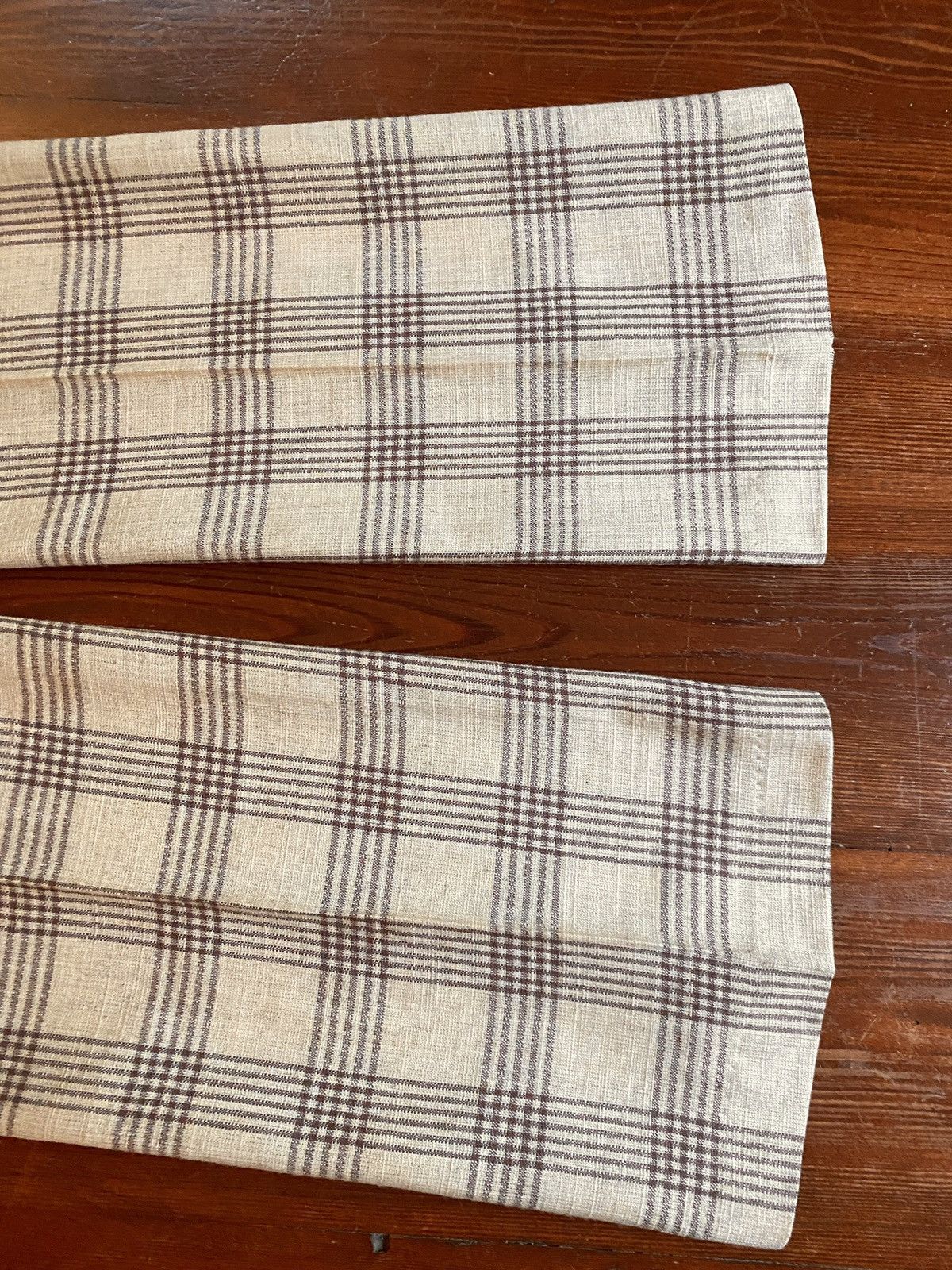 Wrangler Vintage 70’s Wrangler Beige & Brown Plaid Flare Pants 37x33 Size US 37 - 11 Thumbnail