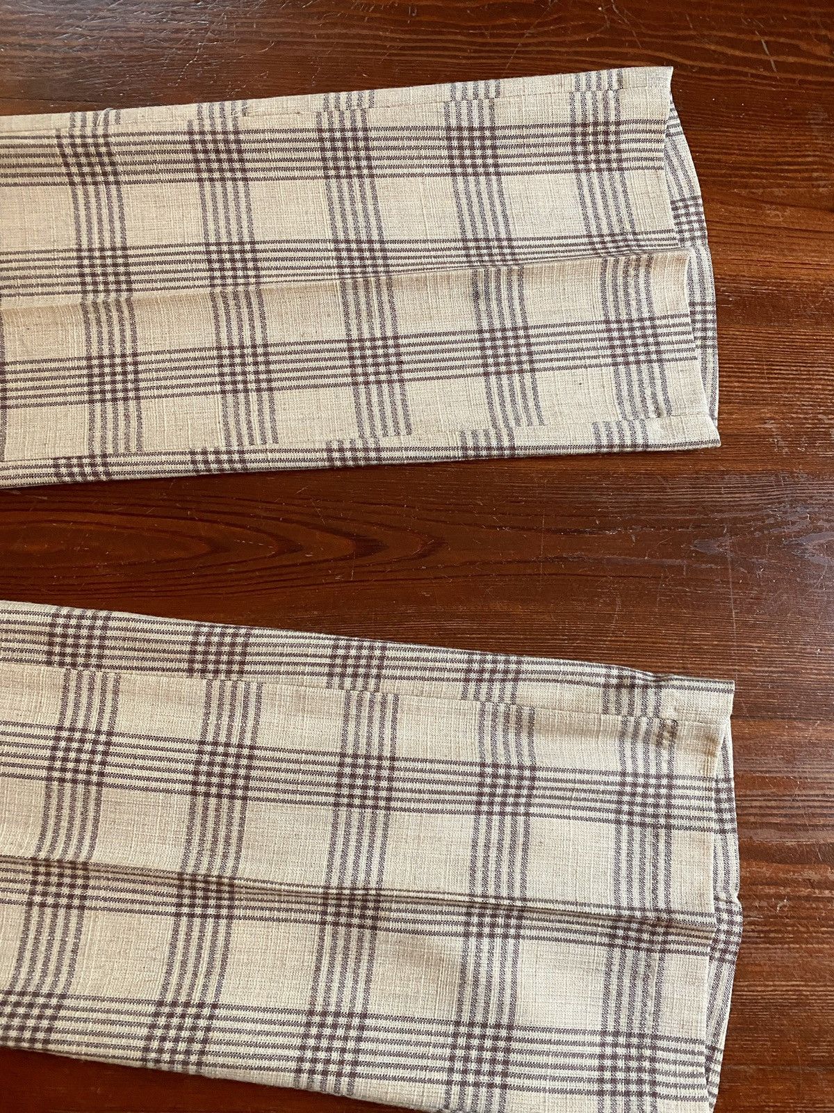 Wrangler Vintage 70’s Wrangler Beige & Brown Plaid Flare Pants 37x33 Size US 37 - 2 Thumbnail