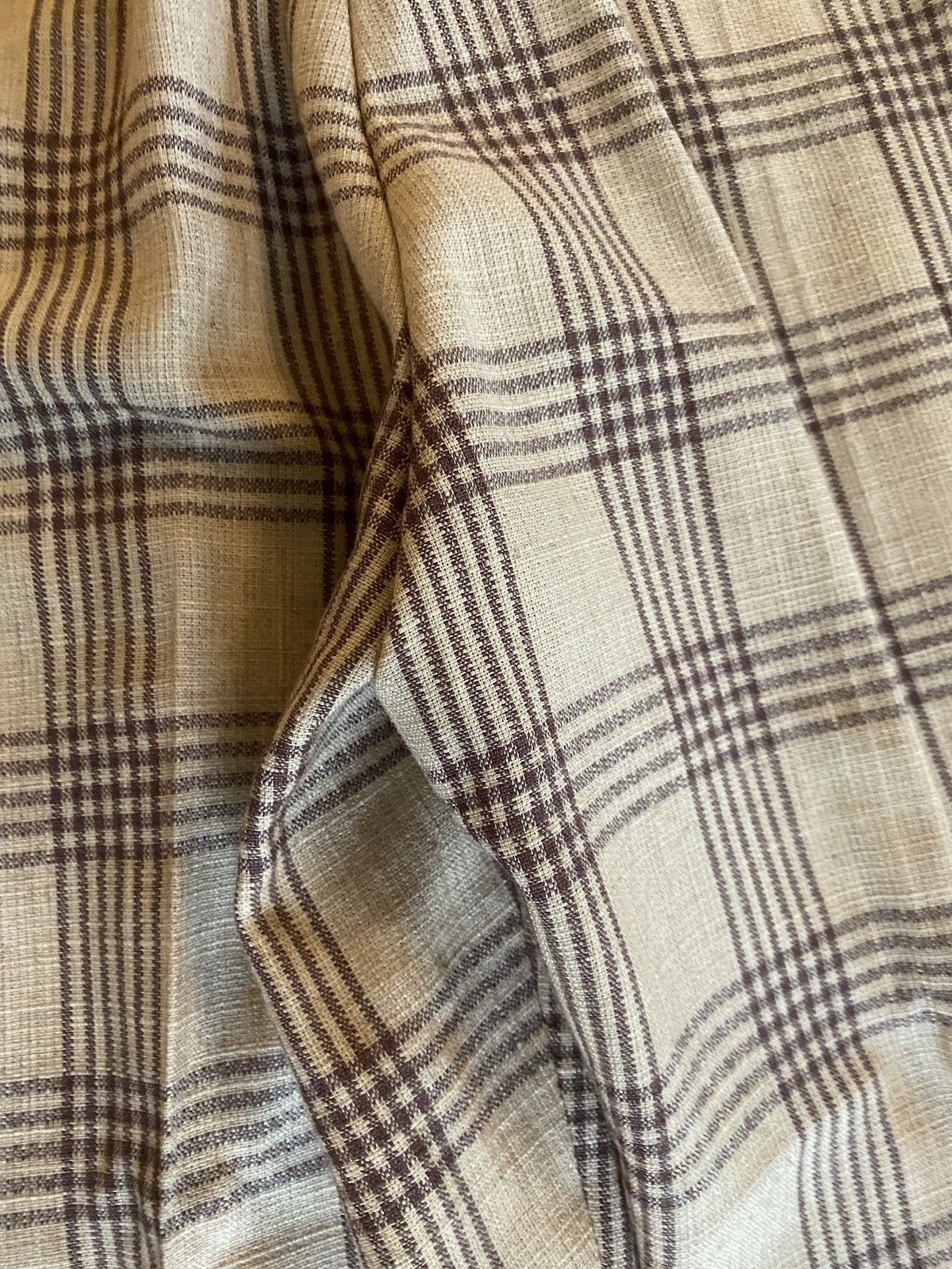 Wrangler Vintage 70’s Wrangler Beige & Brown Plaid Flare Pants 37x33 Size US 37 - 16 Thumbnail