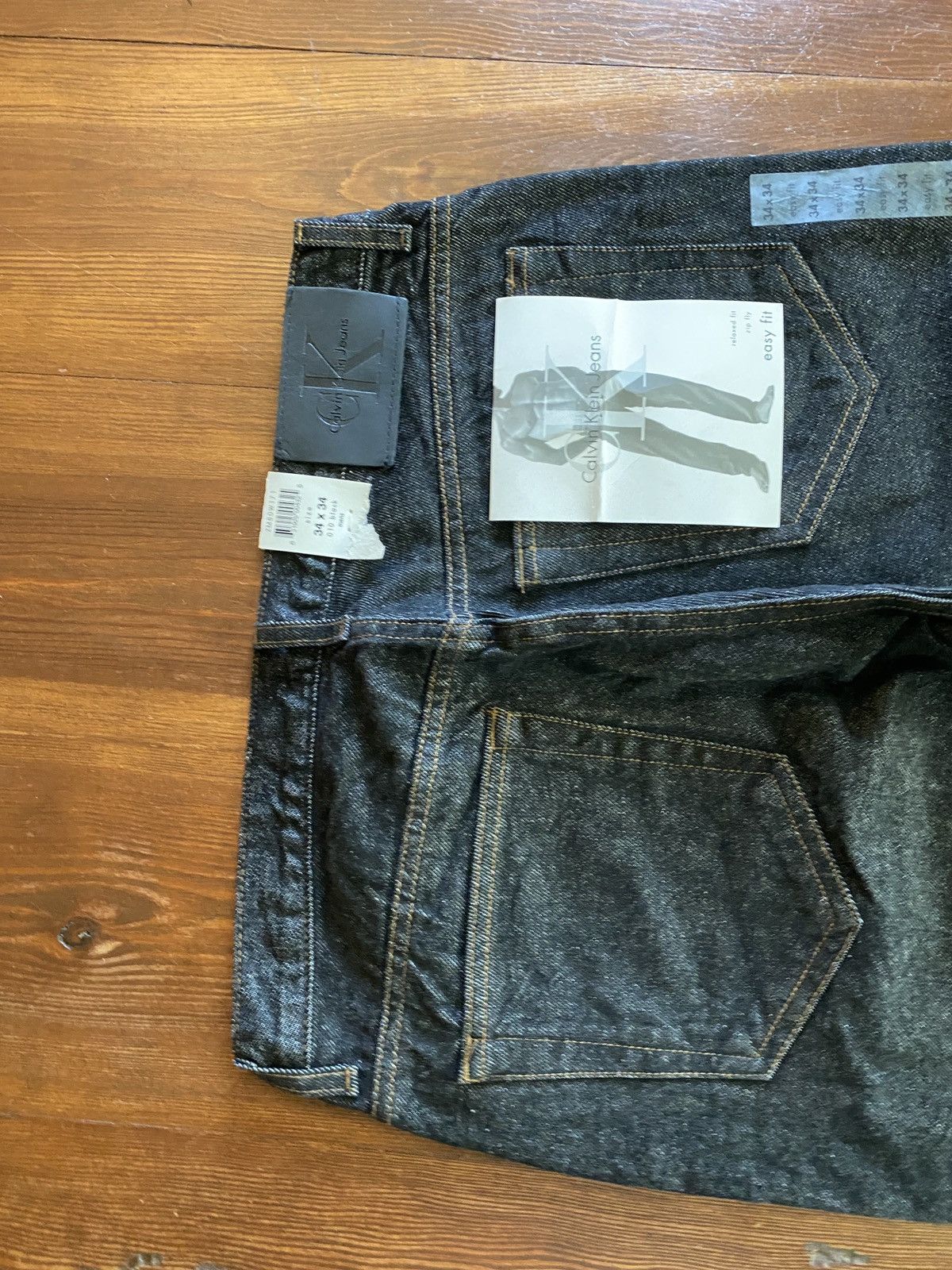 Calvin Klein Vintage NWT 90’s Calvin Klein Relaxed Fit Black Jean 33x35.5 Size US 33 - 5 Thumbnail