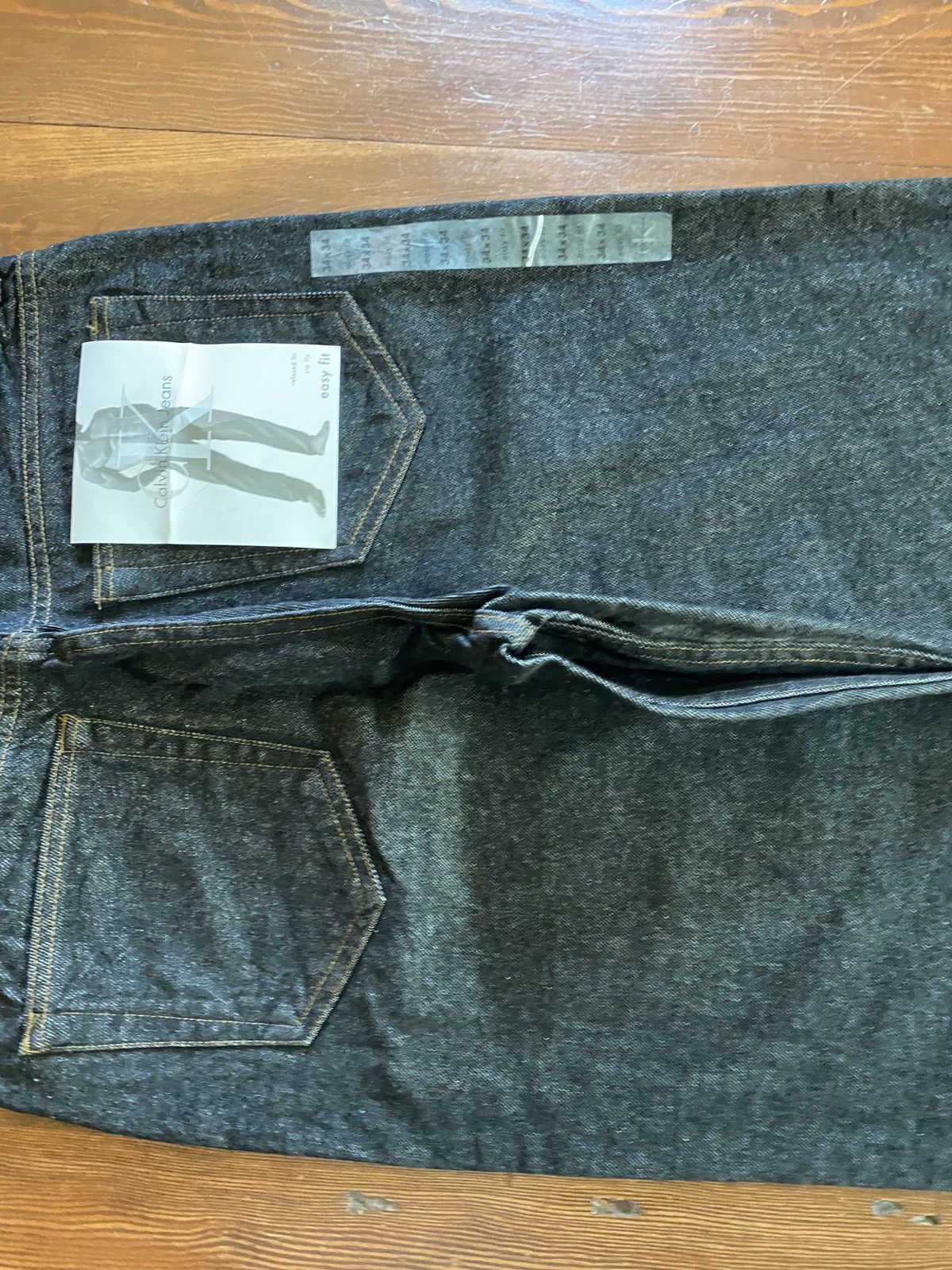 Calvin Klein Vintage NWT 90’s Calvin Klein Relaxed Fit Black Jean 33x35.5 Size US 33 - 4 Thumbnail