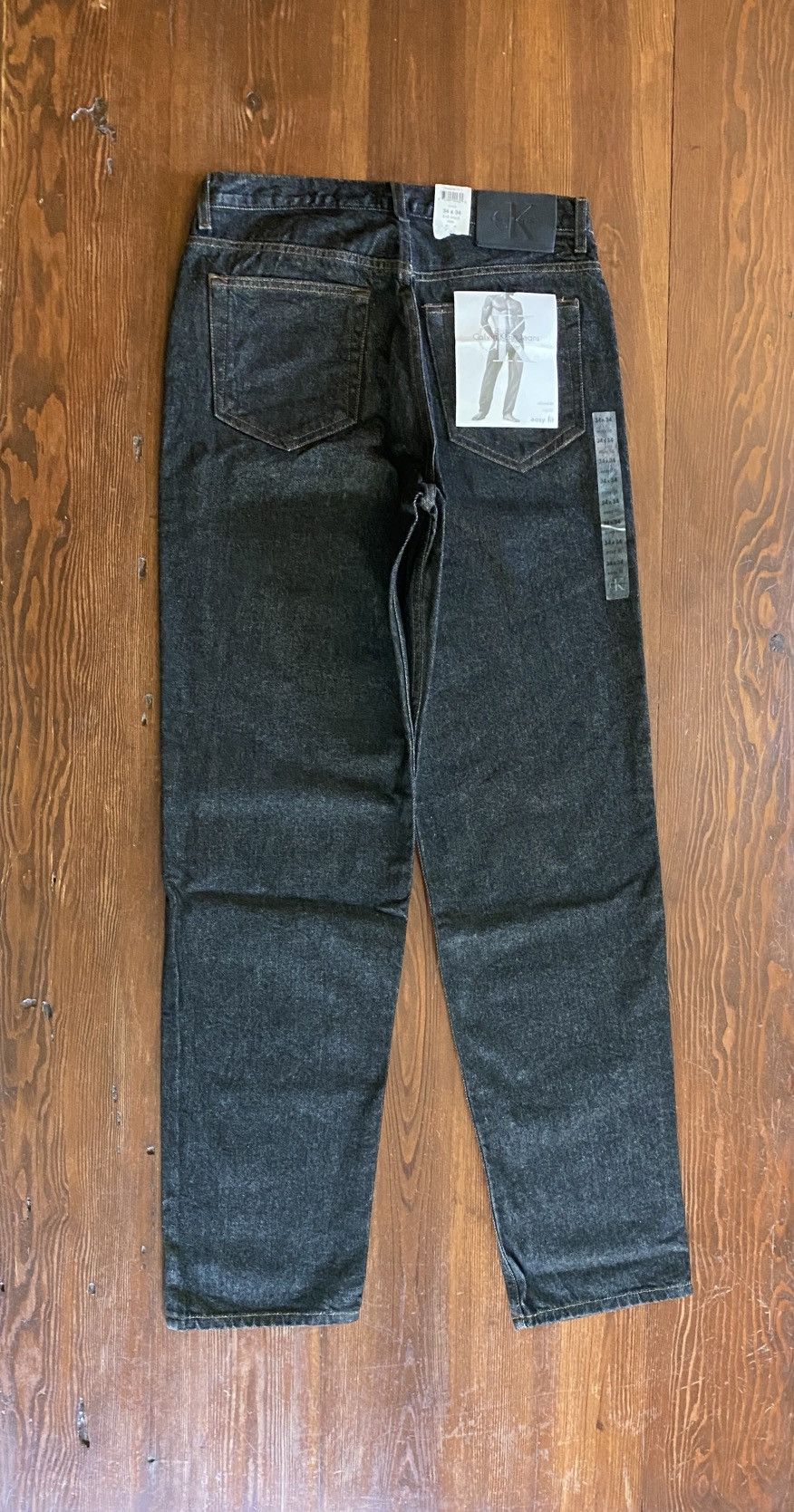 Calvin Klein Vintage NWT 90’s Calvin Klein Relaxed Fit Black Jean 33x35.5 Size US 33 - 1 Thumbnail