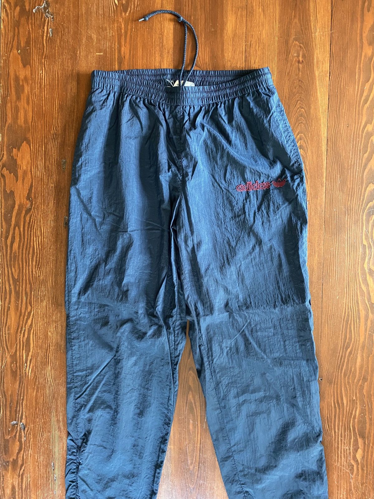 Adidas Vintage 90’s Adidas Navy Ankle Zip Jogger Track Pants Size US 34 / EU 50 - 2 Thumbnail