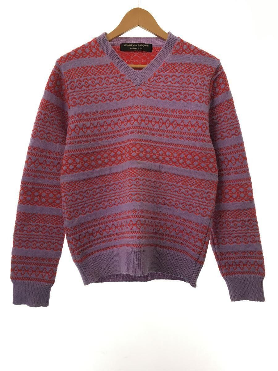 Comme des Garcons × Comme des Garcons Homme Plus AW02 Geometric Striped Knit Sweater Size US S / EU 44-46 / 1 - 1 Thumbnail