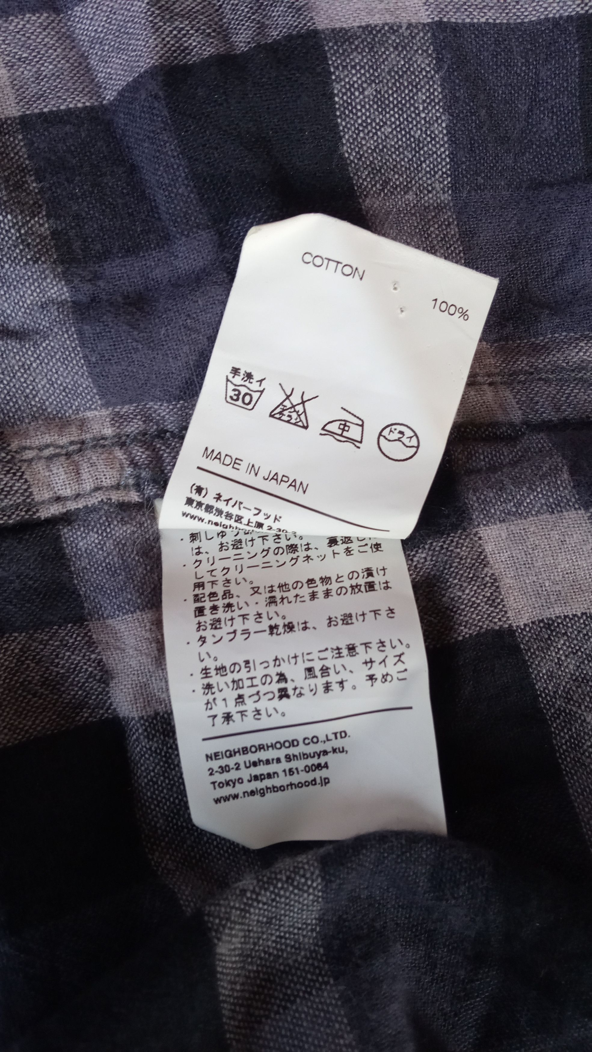 Neighborhood Cooper Check / C - Shirt LS
