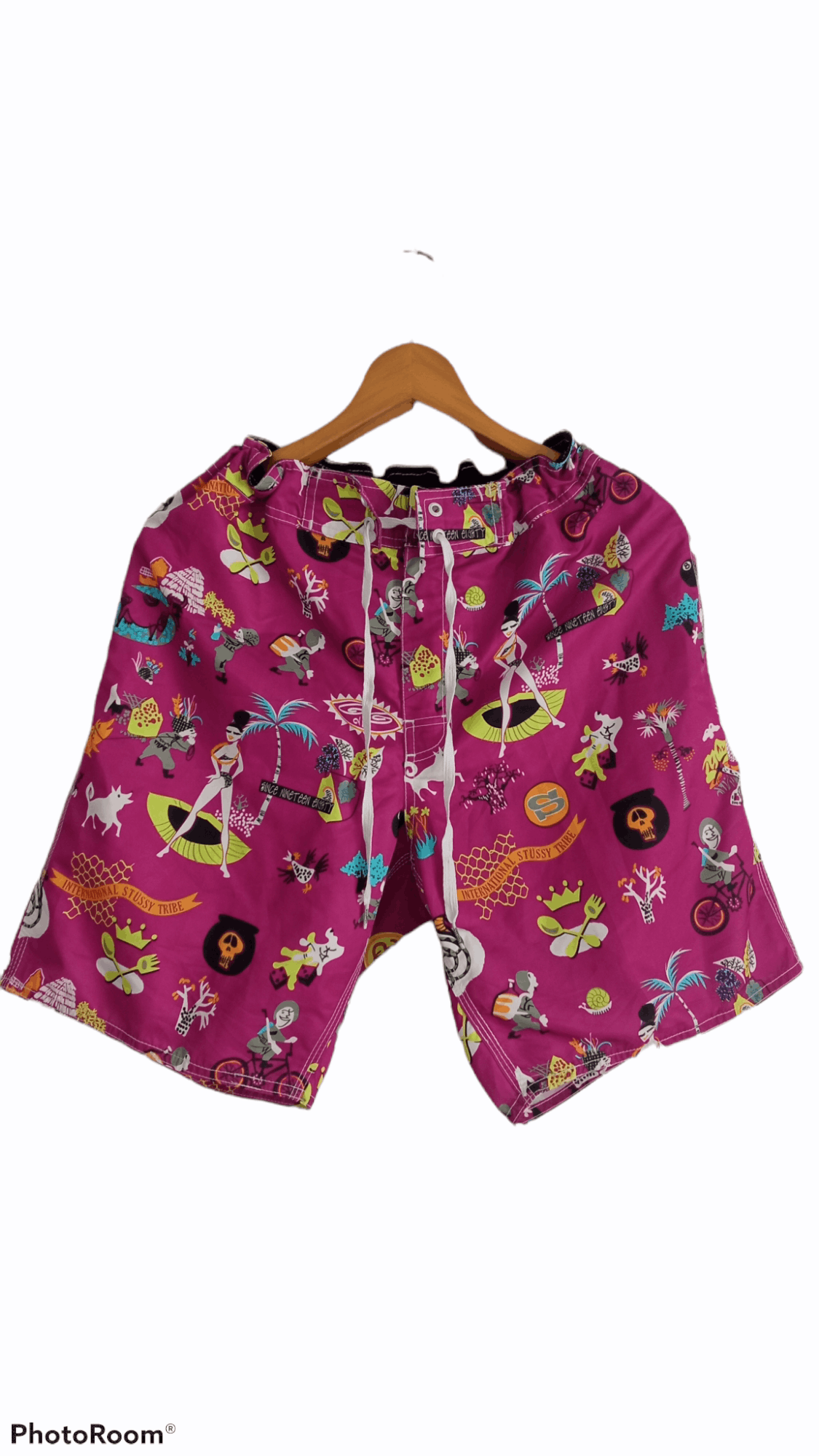 Stussy 🔥🔥Stussy All Over Full Print Multicolor Short Pants Size US 33 - 1 Thumbnail