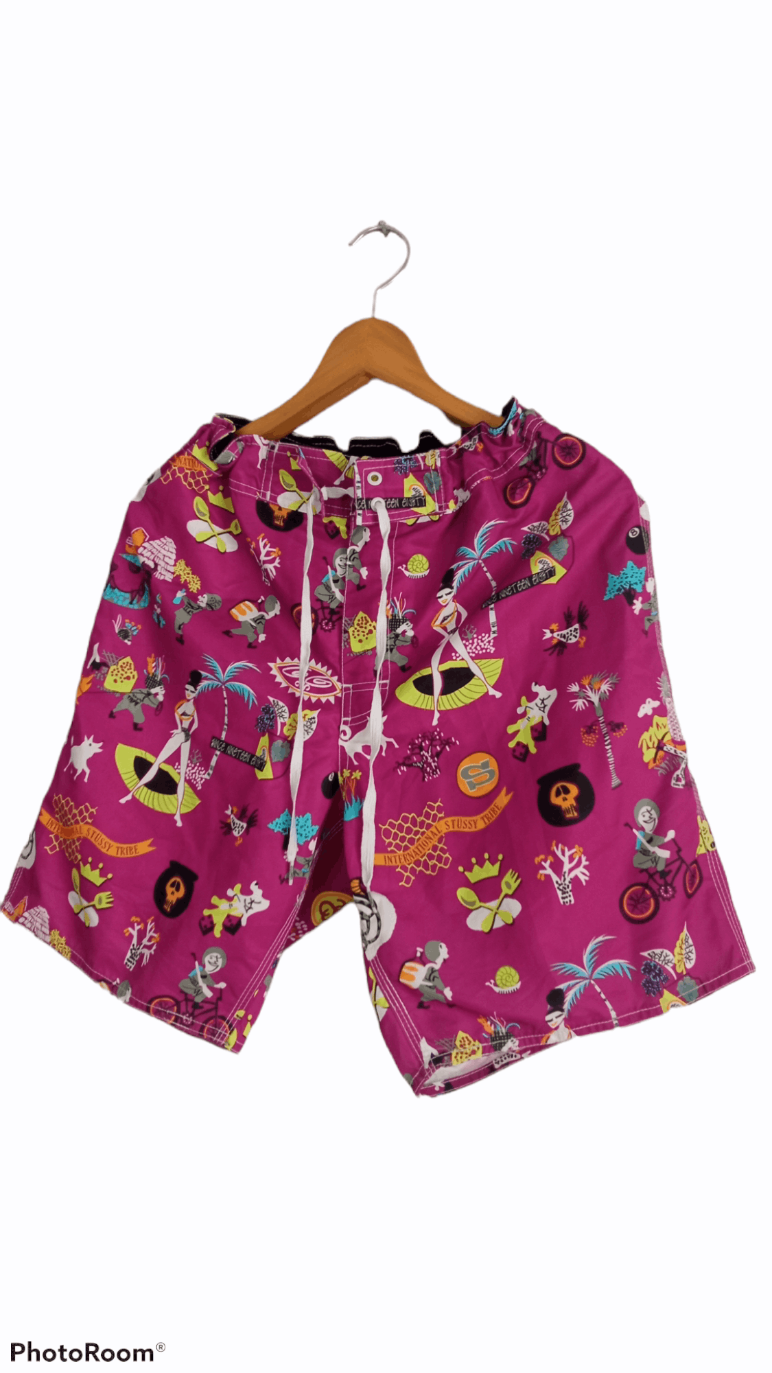 Stussy 🔥🔥Stussy All Over Full Print Multicolor Short Pants Size US 33 - 3 Thumbnail