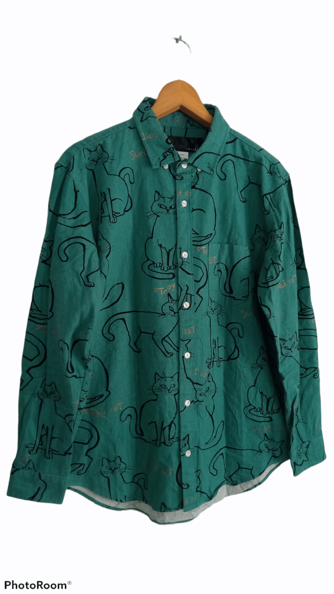 Japanese Brand × Vintage 🔥🔥Rovtski All Over Full Print Stray Cat Shirt Size US M / EU 48-50 / 2 - 2 Thumbnail