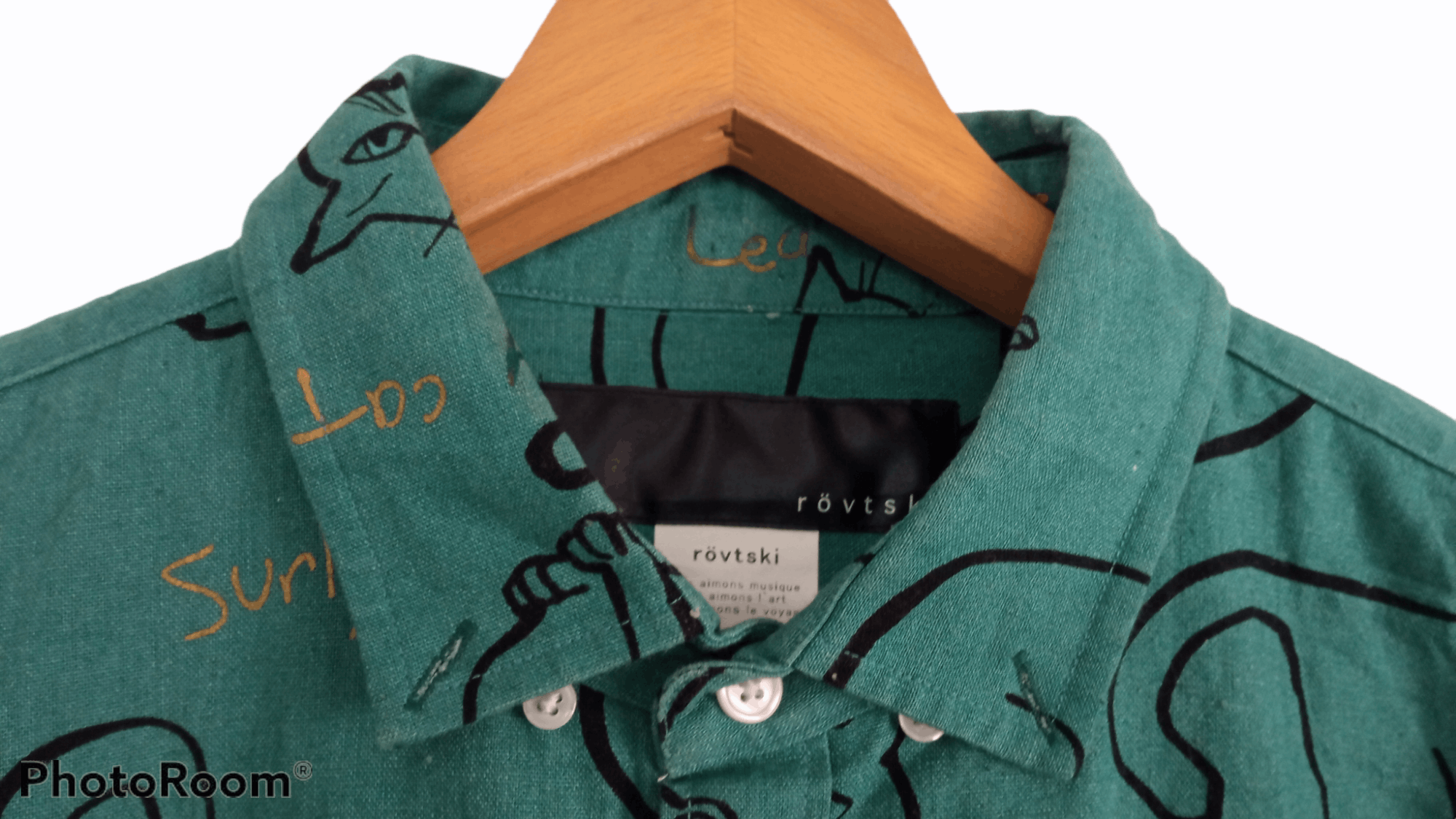 Japanese Brand × Vintage 🔥🔥Rovtski All Over Full Print Stray Cat Shirt Size US M / EU 48-50 / 2 - 13 Thumbnail