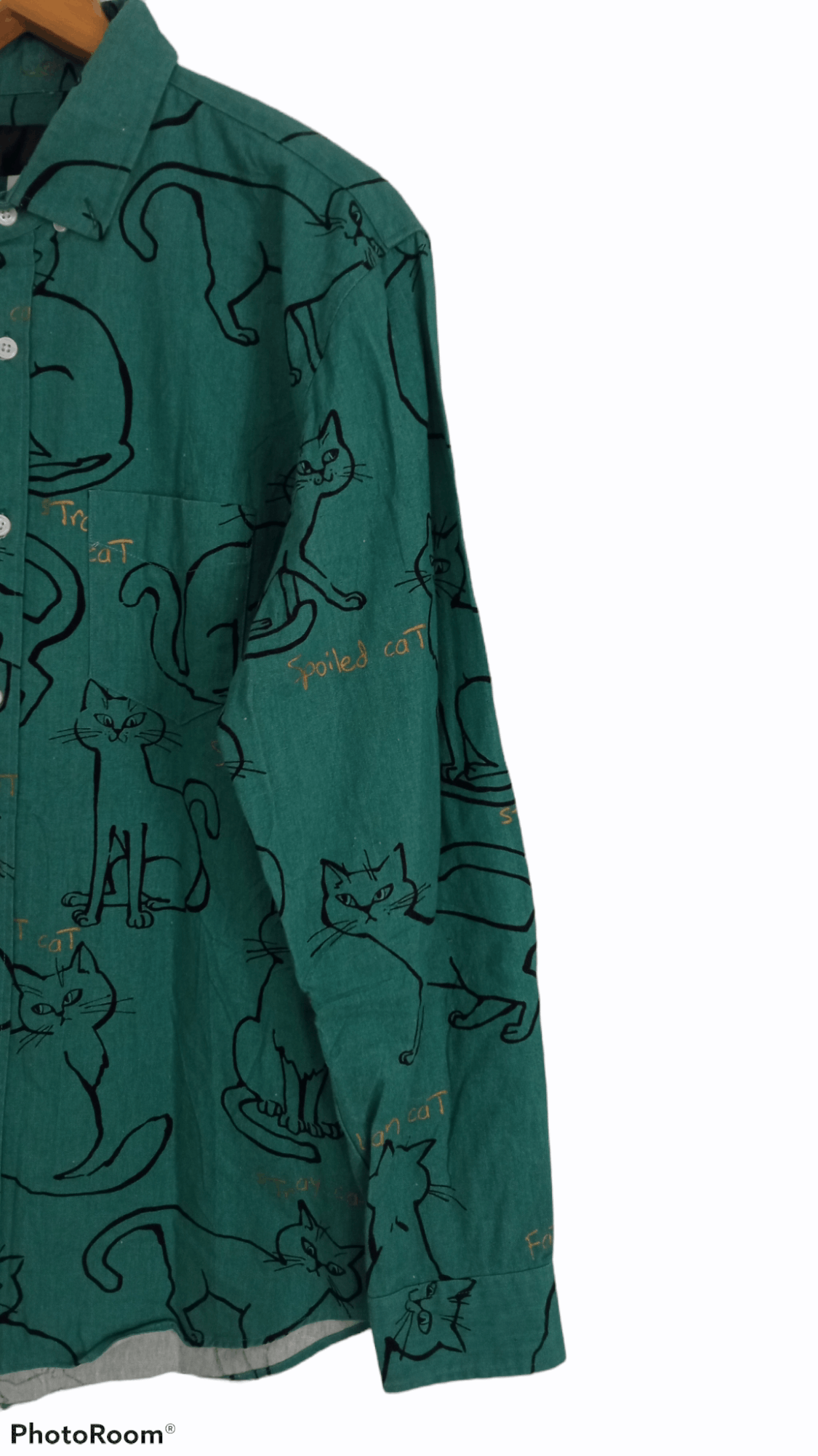 Japanese Brand × Vintage 🔥🔥Rovtski All Over Full Print Stray Cat Shirt Size US M / EU 48-50 / 2 - 8 Thumbnail