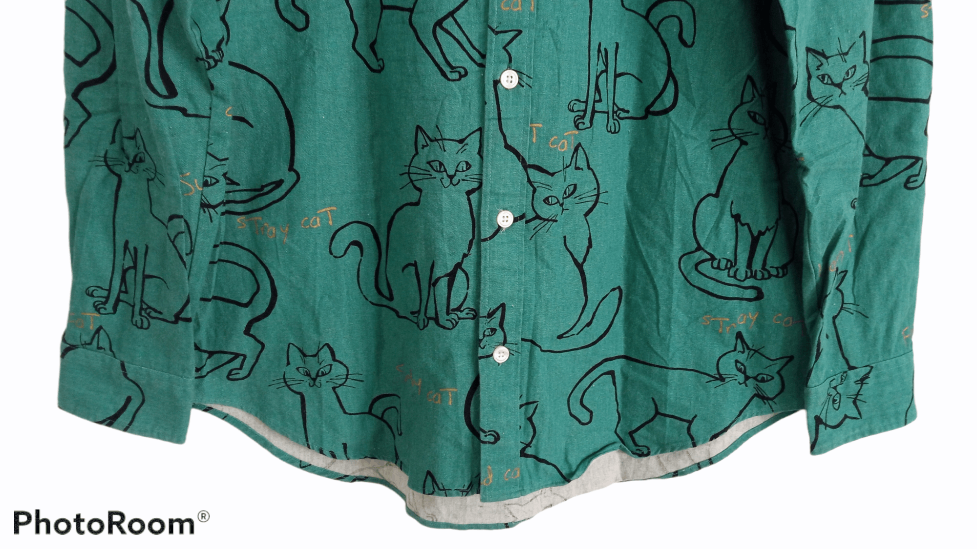 Japanese Brand × Vintage 🔥🔥Rovtski All Over Full Print Stray Cat Shirt Size US M / EU 48-50 / 2 - 12 Thumbnail