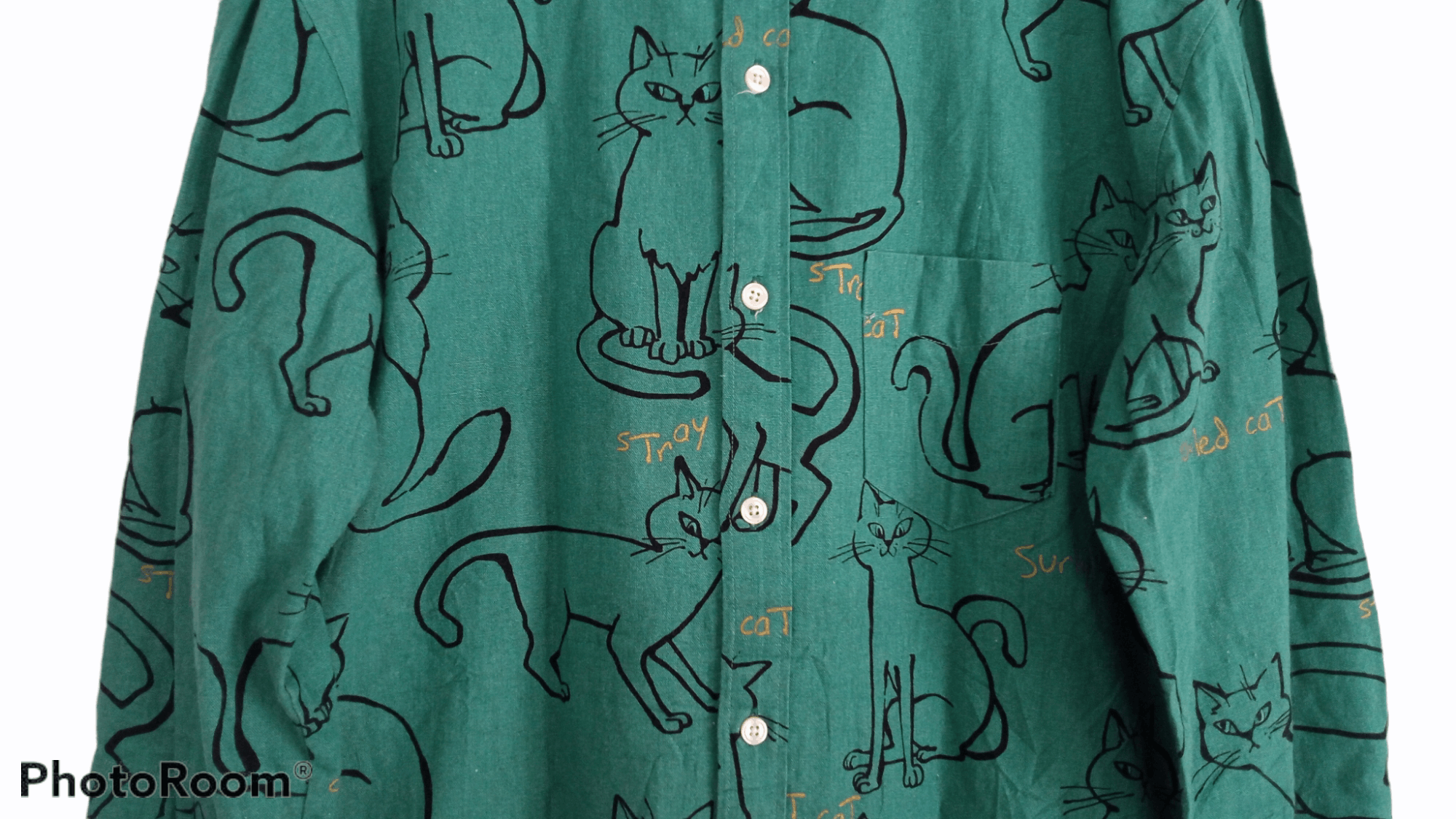 Japanese Brand × Vintage 🔥🔥Rovtski All Over Full Print Stray Cat Shirt Size US M / EU 48-50 / 2 - 11 Thumbnail