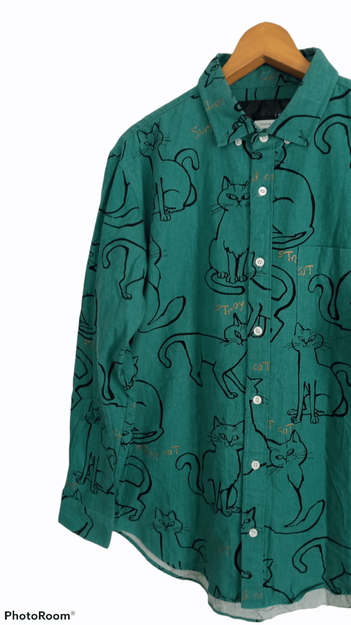Japanese Brand × Vintage 🔥🔥Rovtski All Over Full Print Stray Cat Shirt Size US M / EU 48-50 / 2 - 4 Thumbnail