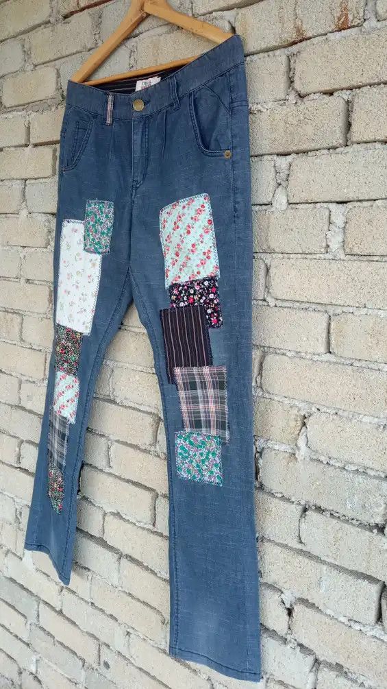 Japanese Brand × Vintage 🔥🔥Tola Mono Tora Co Inc Patchwork Pants Size US 33 - 10 Thumbnail