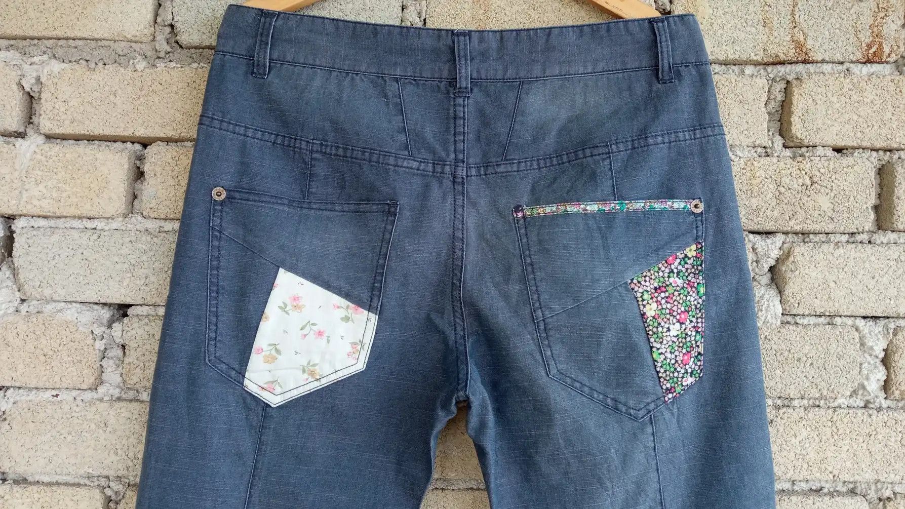 Japanese Brand × Vintage 🔥🔥Tola Mono Tora Co Inc Patchwork Pants Size US 33 - 12 Thumbnail