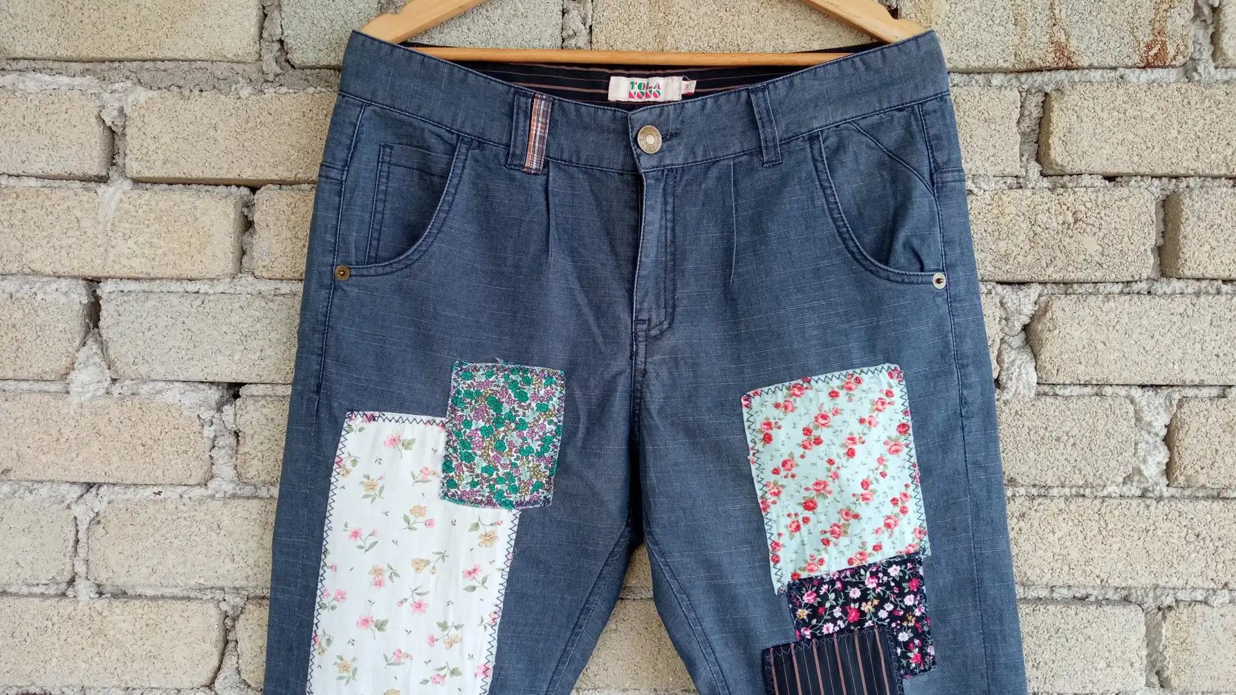Japanese Brand × Vintage 🔥🔥Tola Mono Tora Co Inc Patchwork Pants Size US 33 - 5 Thumbnail