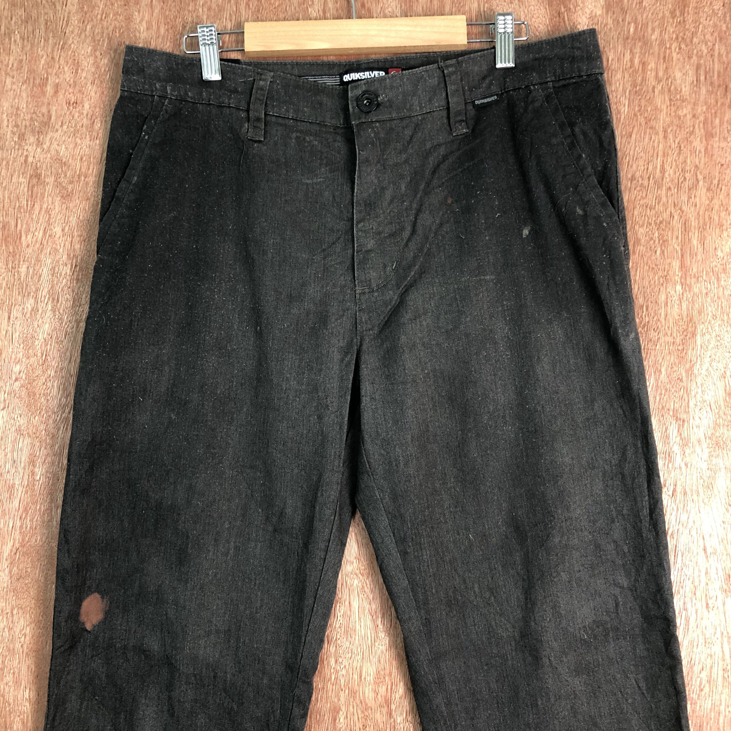 Faded Glory × Quiksilver DLL QuikSilver Black paint streetwear Pants #C108 Size US 33 - 2 Thumbnail