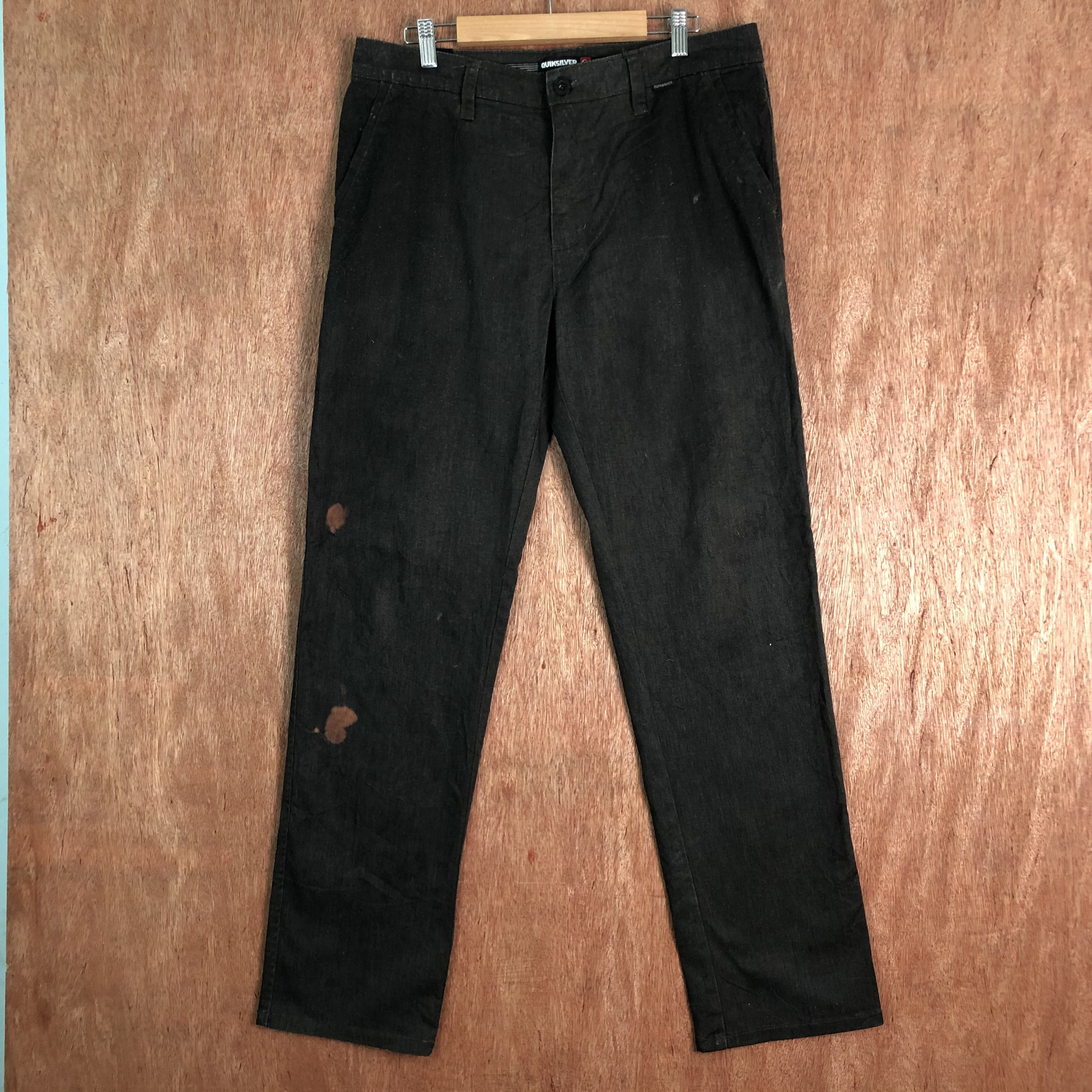 Faded Glory × Quiksilver DLL QuikSilver Black paint streetwear Pants #C108 Size US 33 - 1 Thumbnail